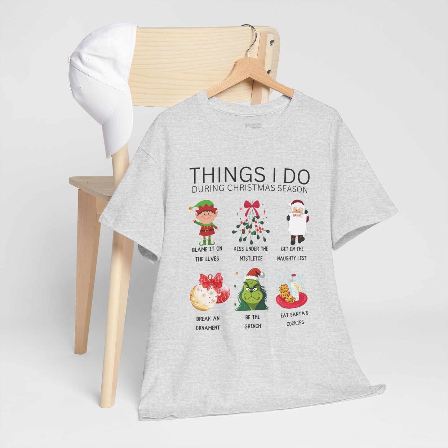 Things I Do Funny Christmas Heavy Cotton Tee