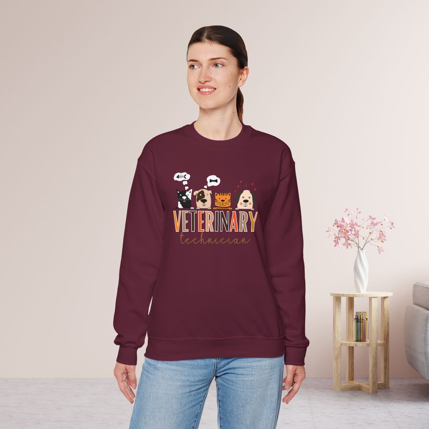 Veterinary Technician Crewneck Sweatshirt for VET Tech