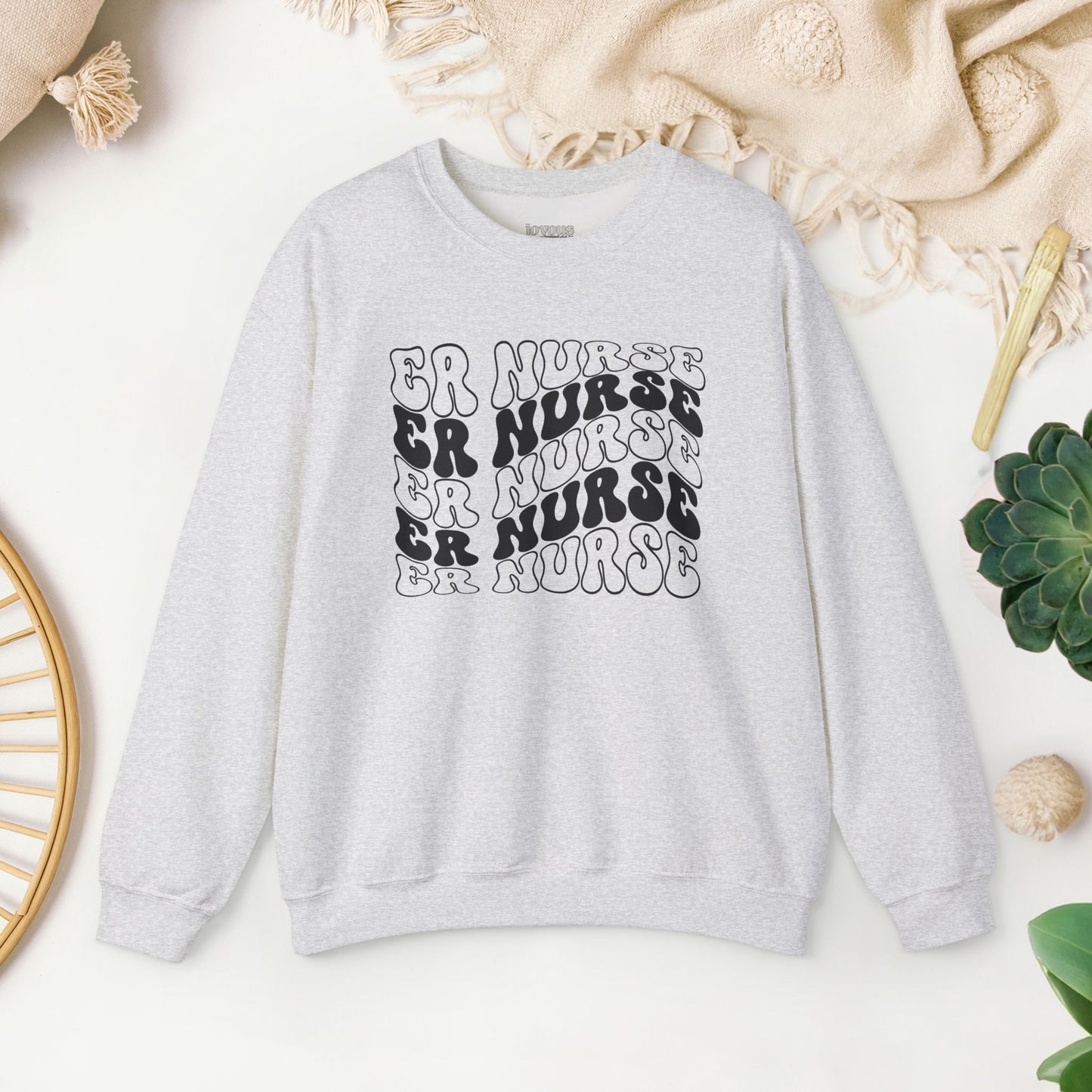 Groovy ER Nurse Sweatshirt - Emergency Nurse Crewneck