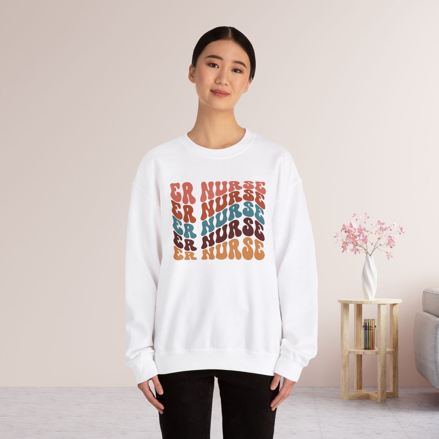 Groovy ER Nurse Sweatshirt - Emergency Nurse Sweatshirt