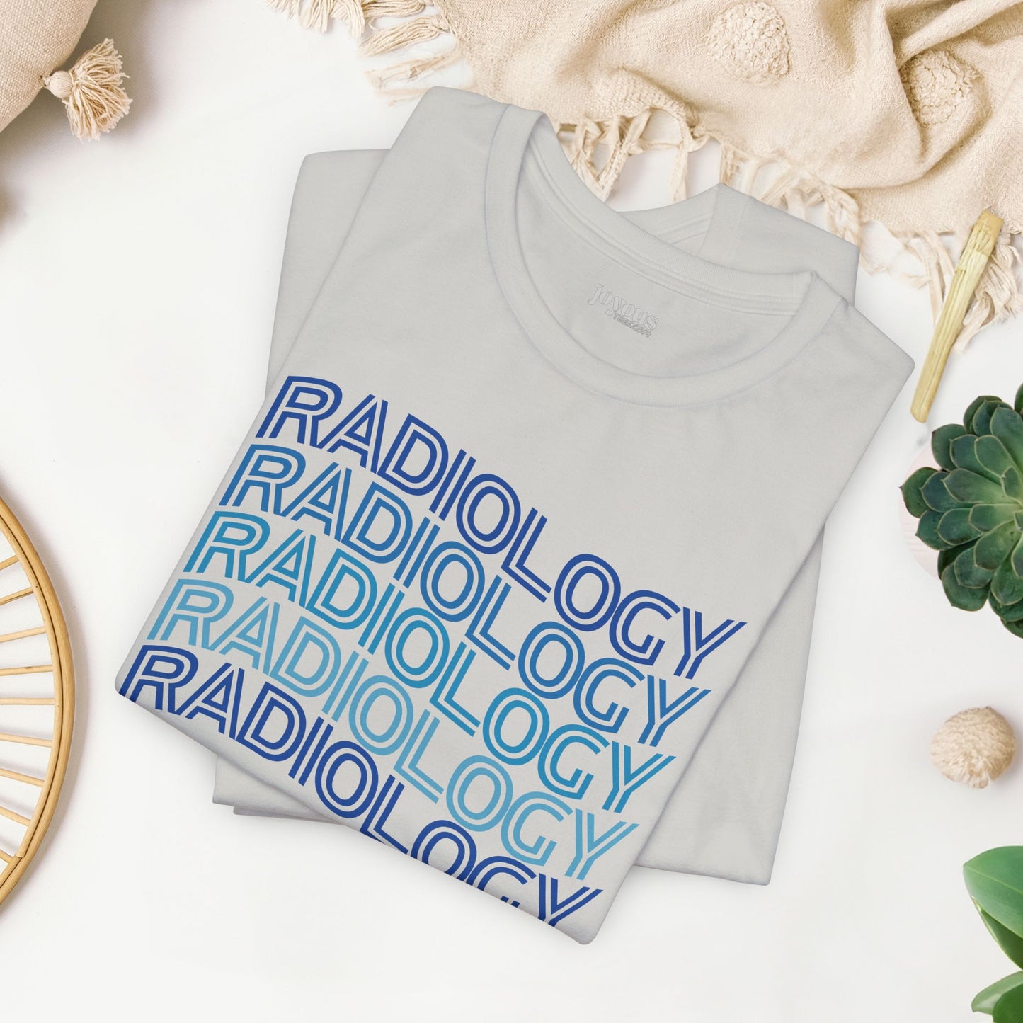 Wavy Blue Radiology Soft Cotton Tee