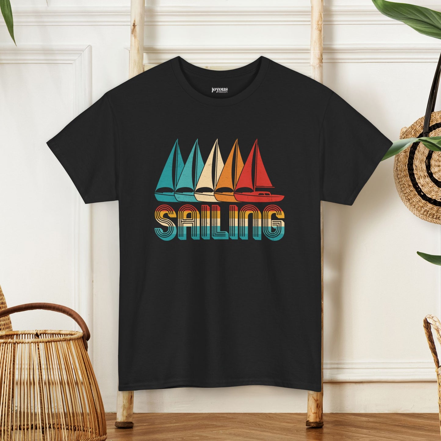 Vintage Sailing T-Shirt, - Unisex Sailing Heavy Cotton Tee