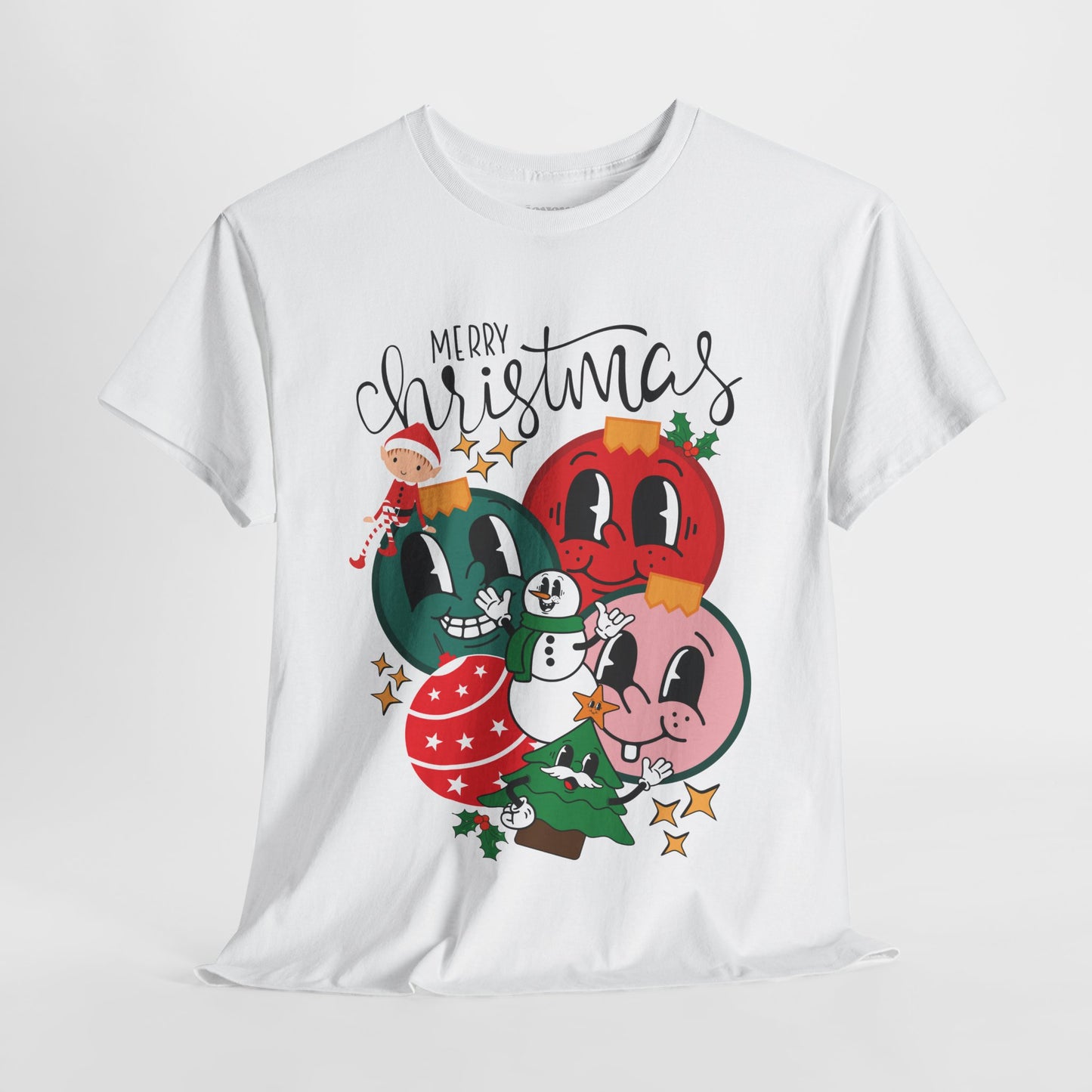 Trendy Christmas Ornament Shirt - Christmas Heavy Cotton Tee