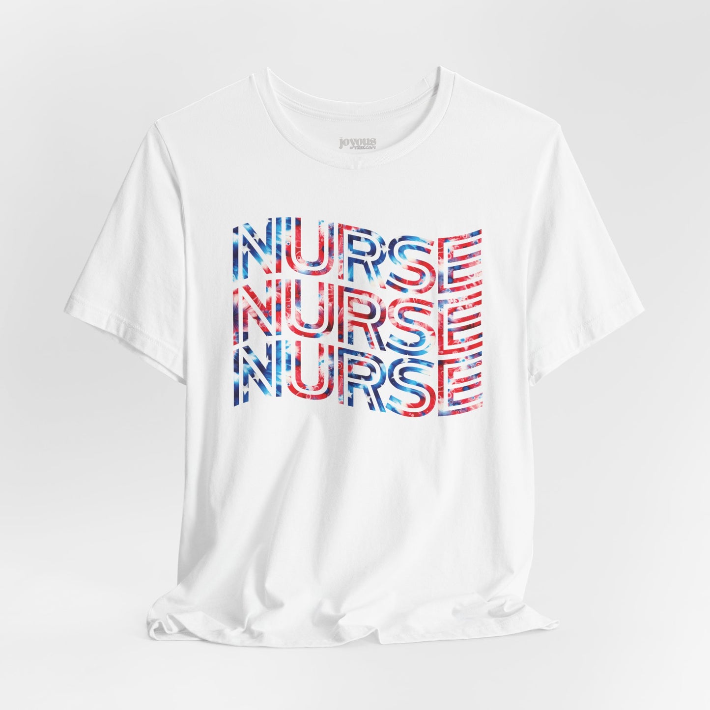 Wavy Patriotic Nurse Shirt - 4th of July Nurse Soft Cotton Tee