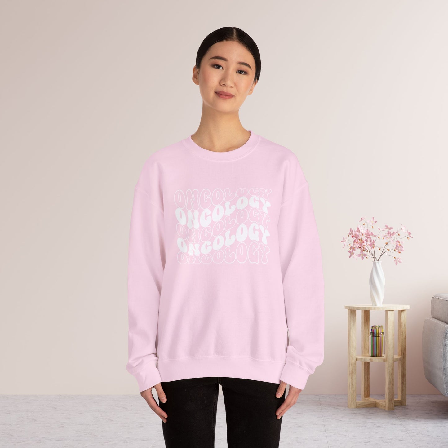 White Groovy Colorful Oncology Sweatshirt