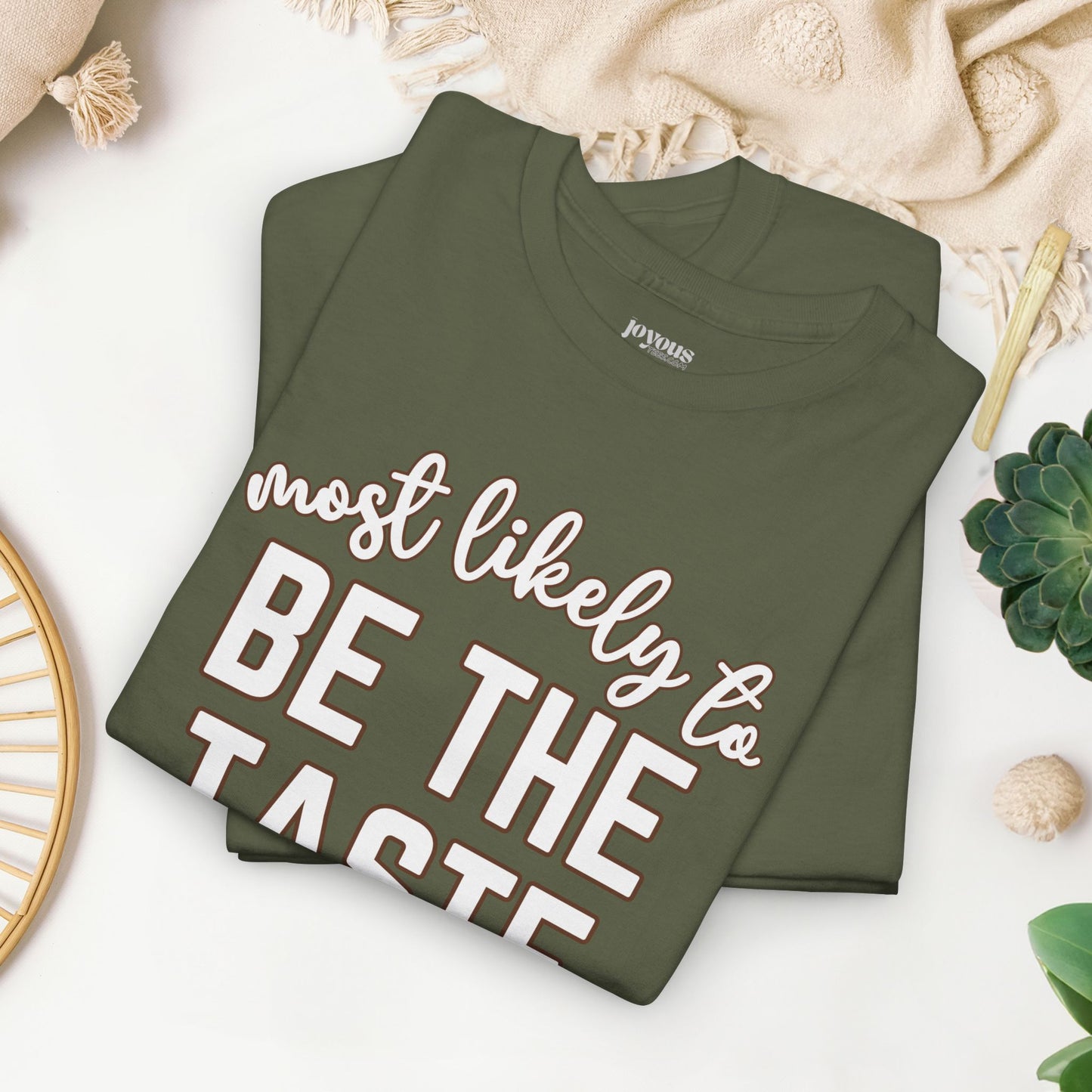 Funny Thanksgiving Shirt - Most Likely To Be the Taste Tester Heavy Cotton Tee