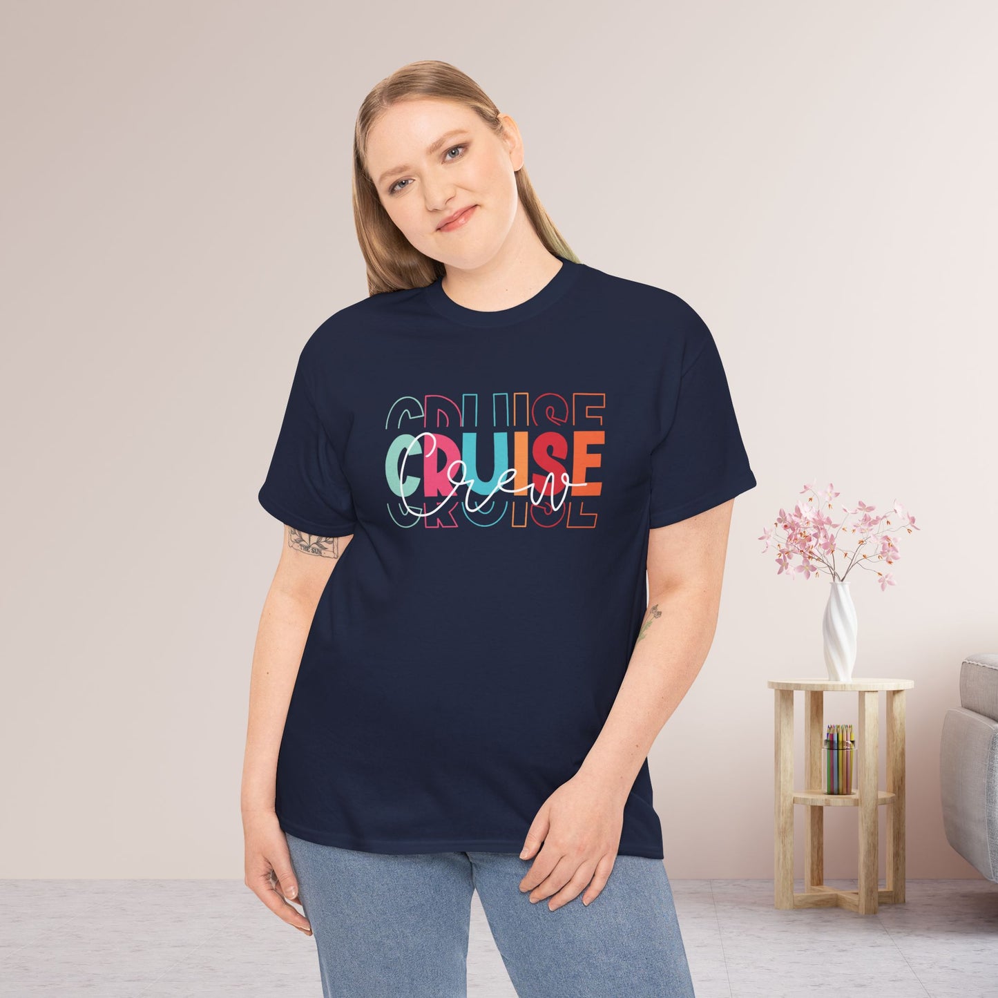 Cruise Crew Shirt - Matching Family Cruise Vacation Heavy Cotton Tee