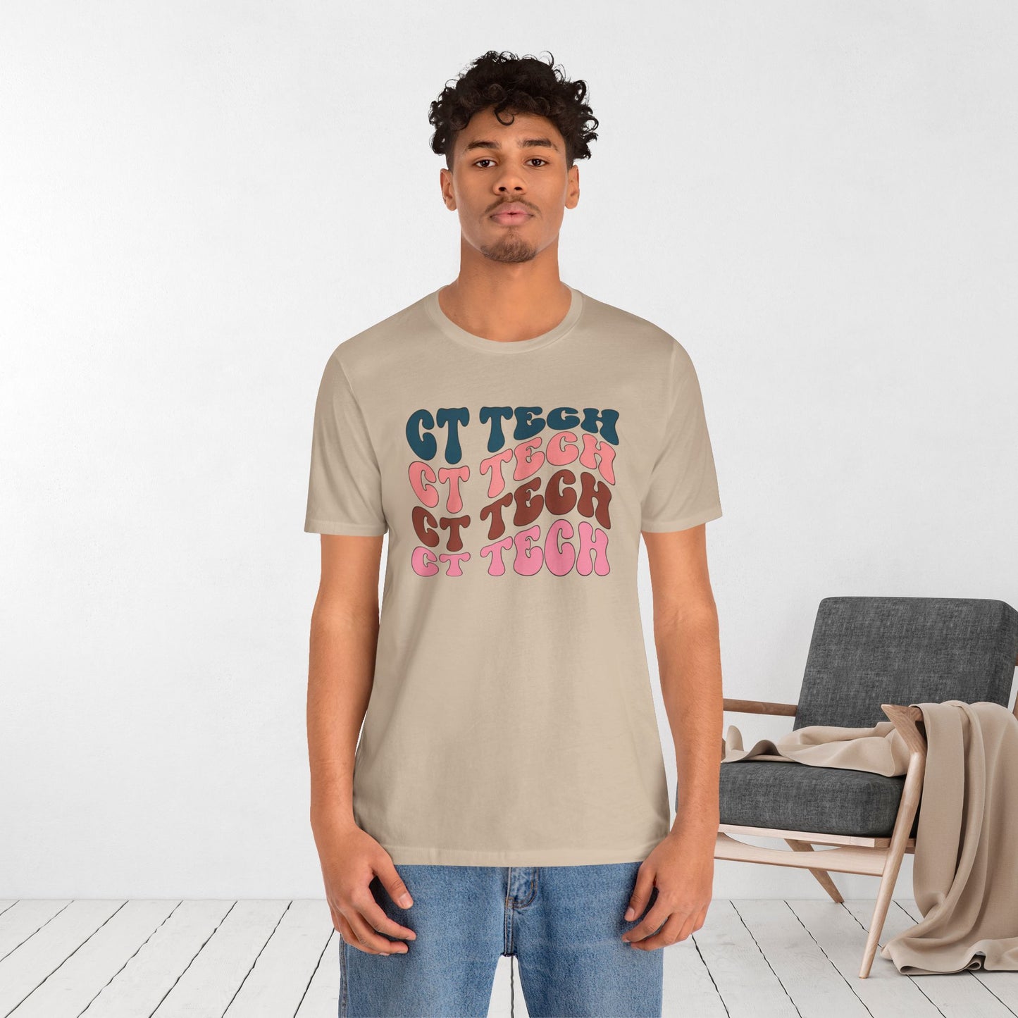 Groovy Colorful CT Tech Shirt - CT Technologist Soft Cotton Tee