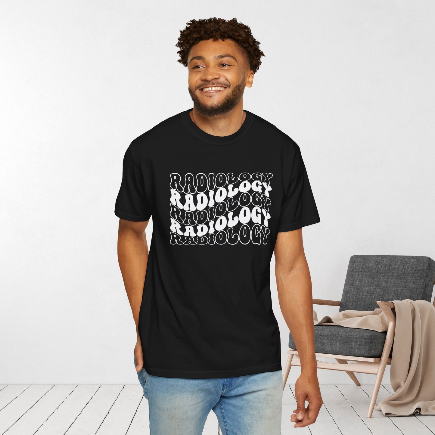 Groovy White Comfort Colors Radiology Tee