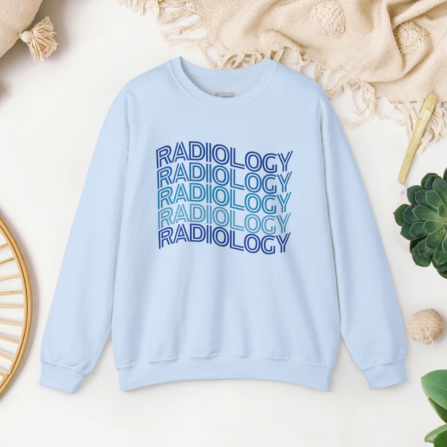 Wavy Blue Radiology Sweatshirt for RAD Technician