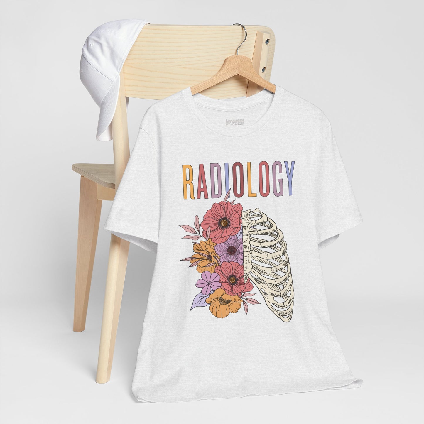 Flower Skeleton Radiology Soft Cotton Tee