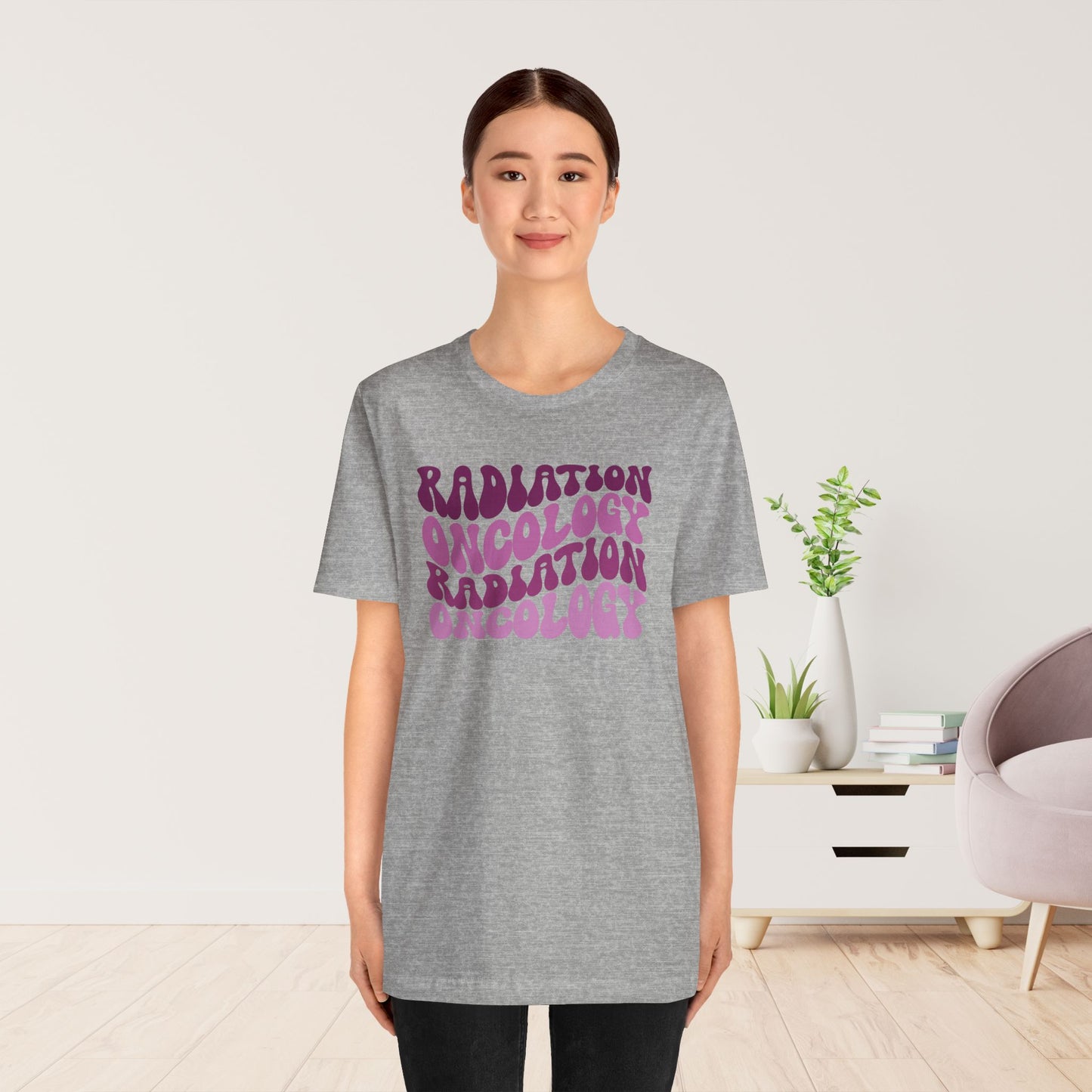 Purple Groovy Radiation Oncology Soft Cotton Tee