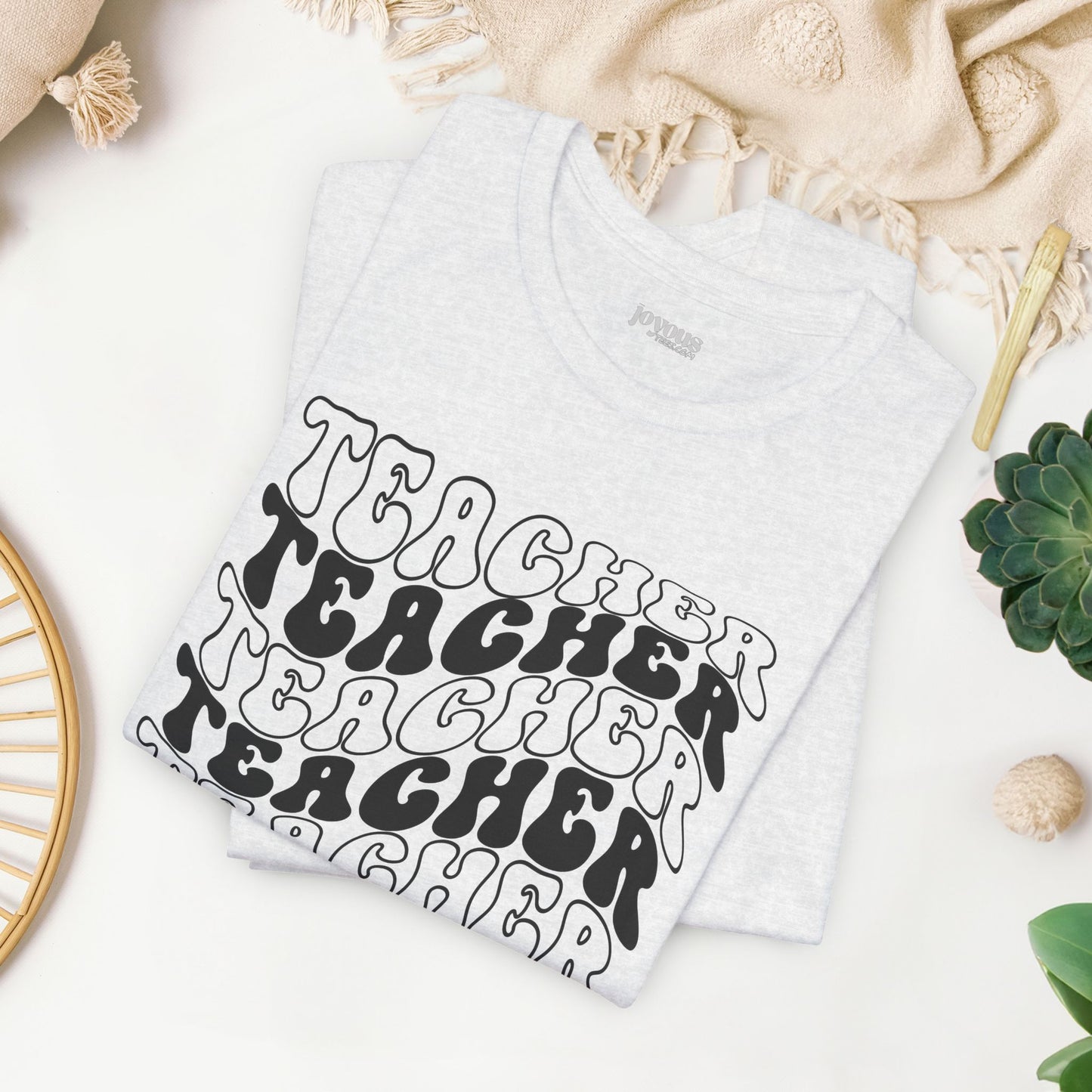 Trendy Groovy Teacher Soft Cotton Tee