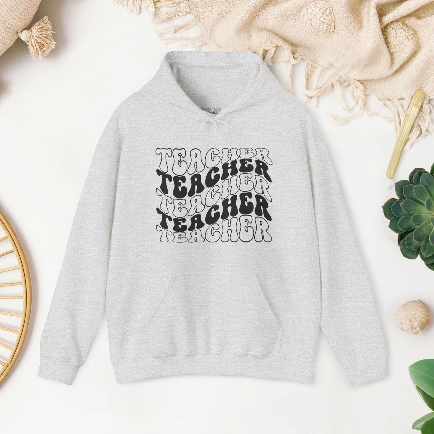 Groovy Unisex Teacher Hoodie for School Teachers