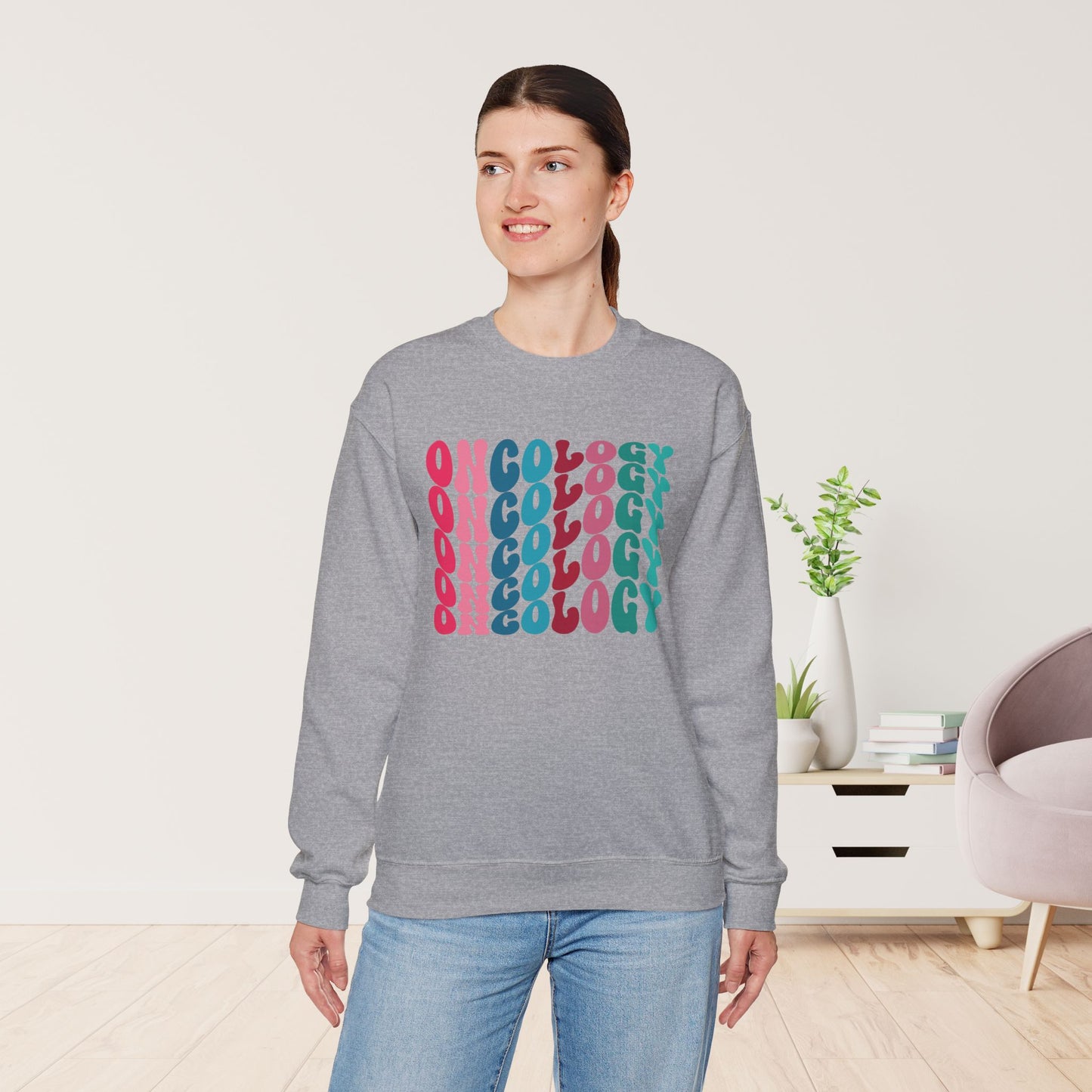 Colorful Groovy Colorful Oncology Sweatshirt