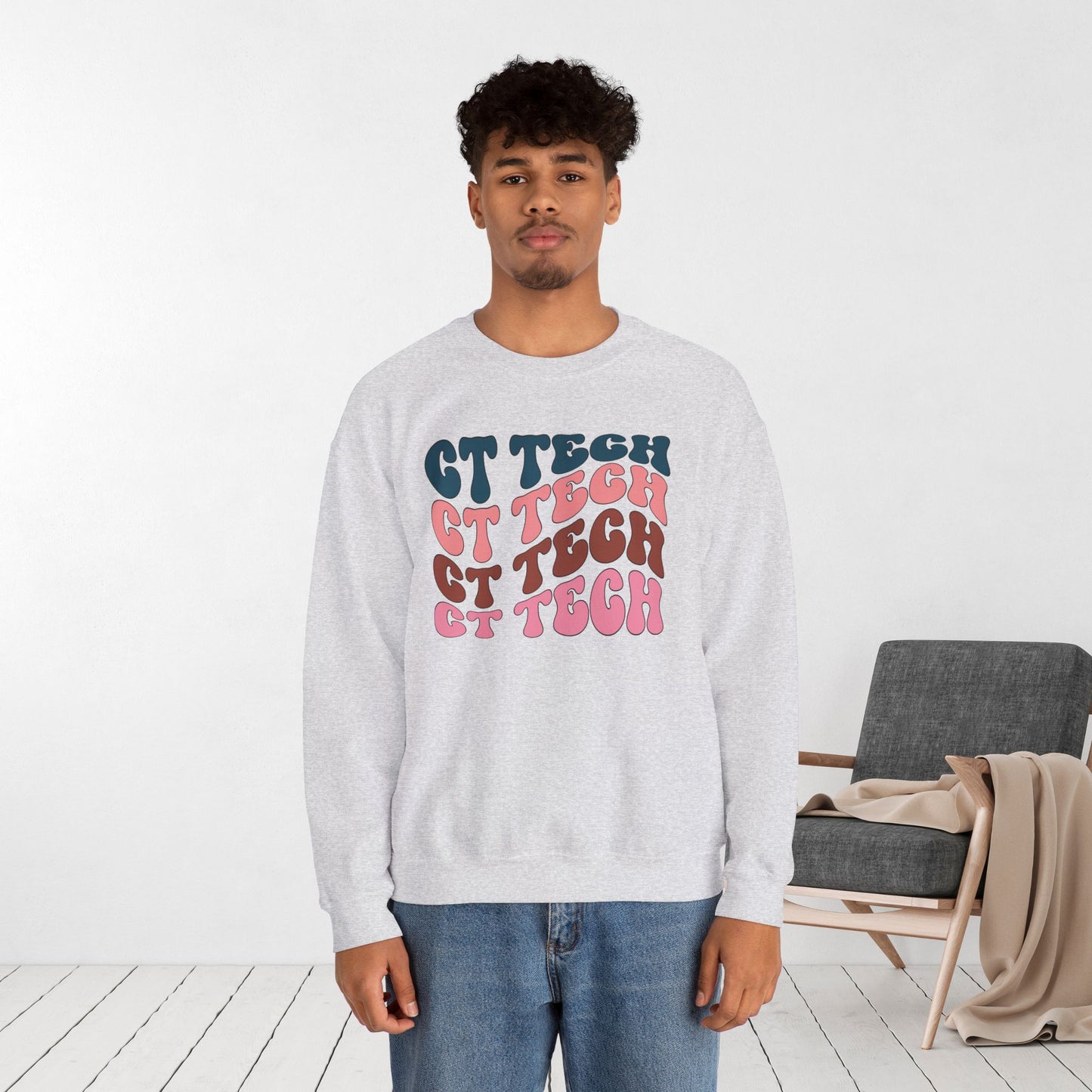 Groovy Colorful CT Tech Sweatshirt - CT Technologist Sweater