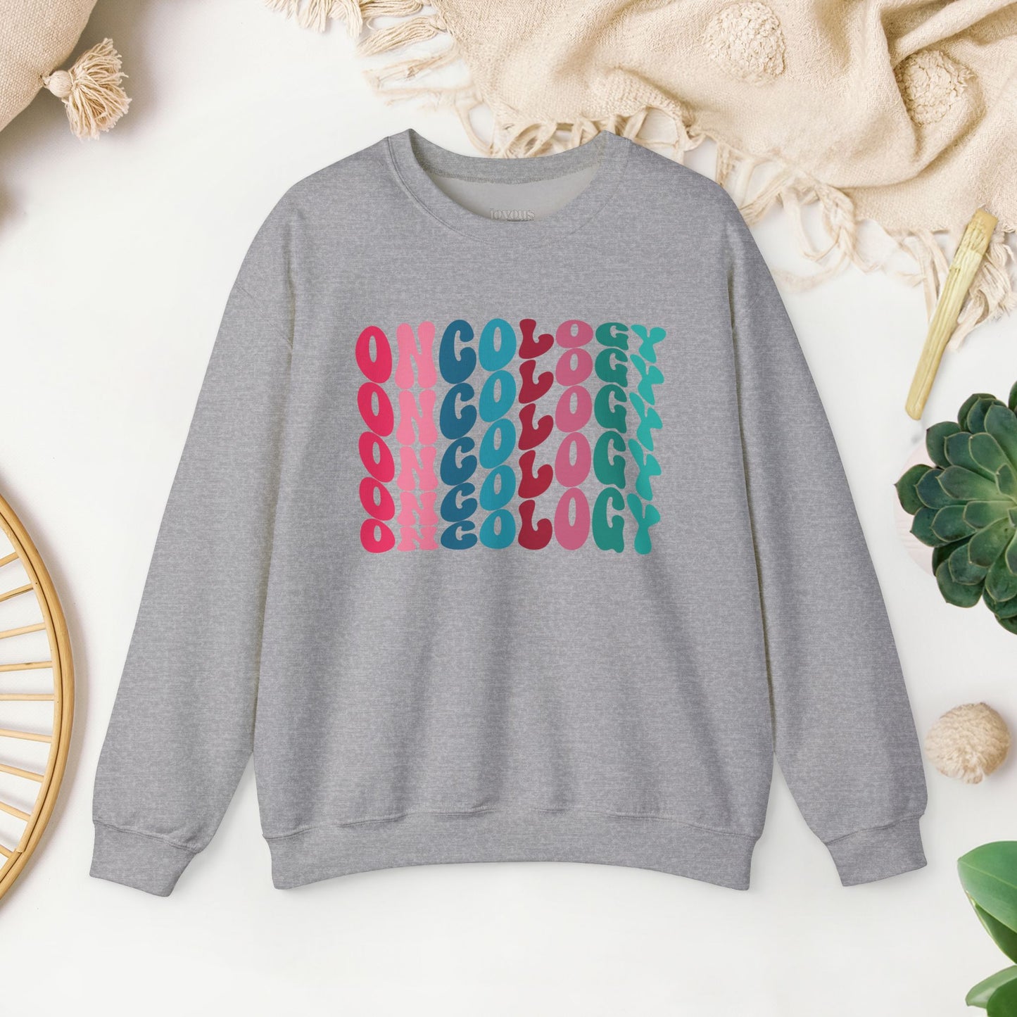 Colorful Groovy Colorful Oncology Sweatshirt