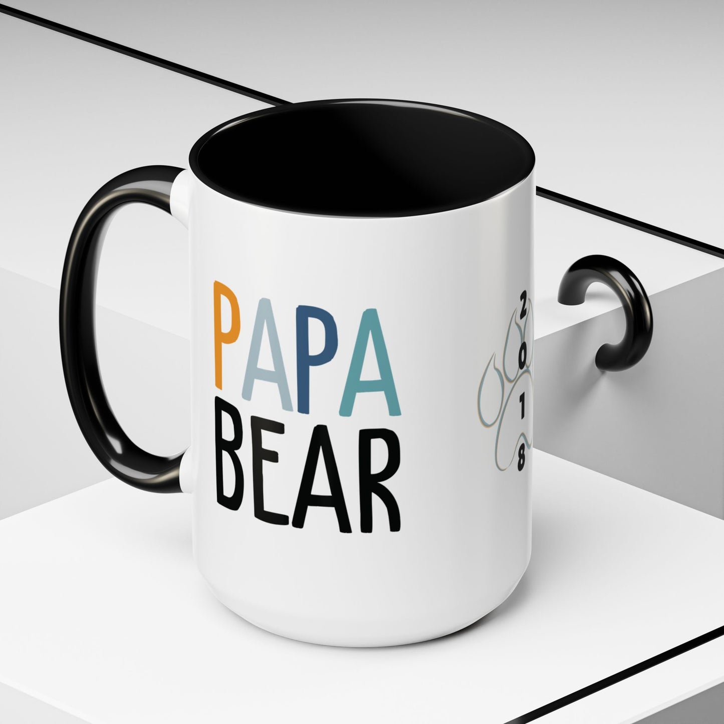 Personalized Papa Bear Coffee Mug with Kids Names - Custom Dad Gifts for Father's Day