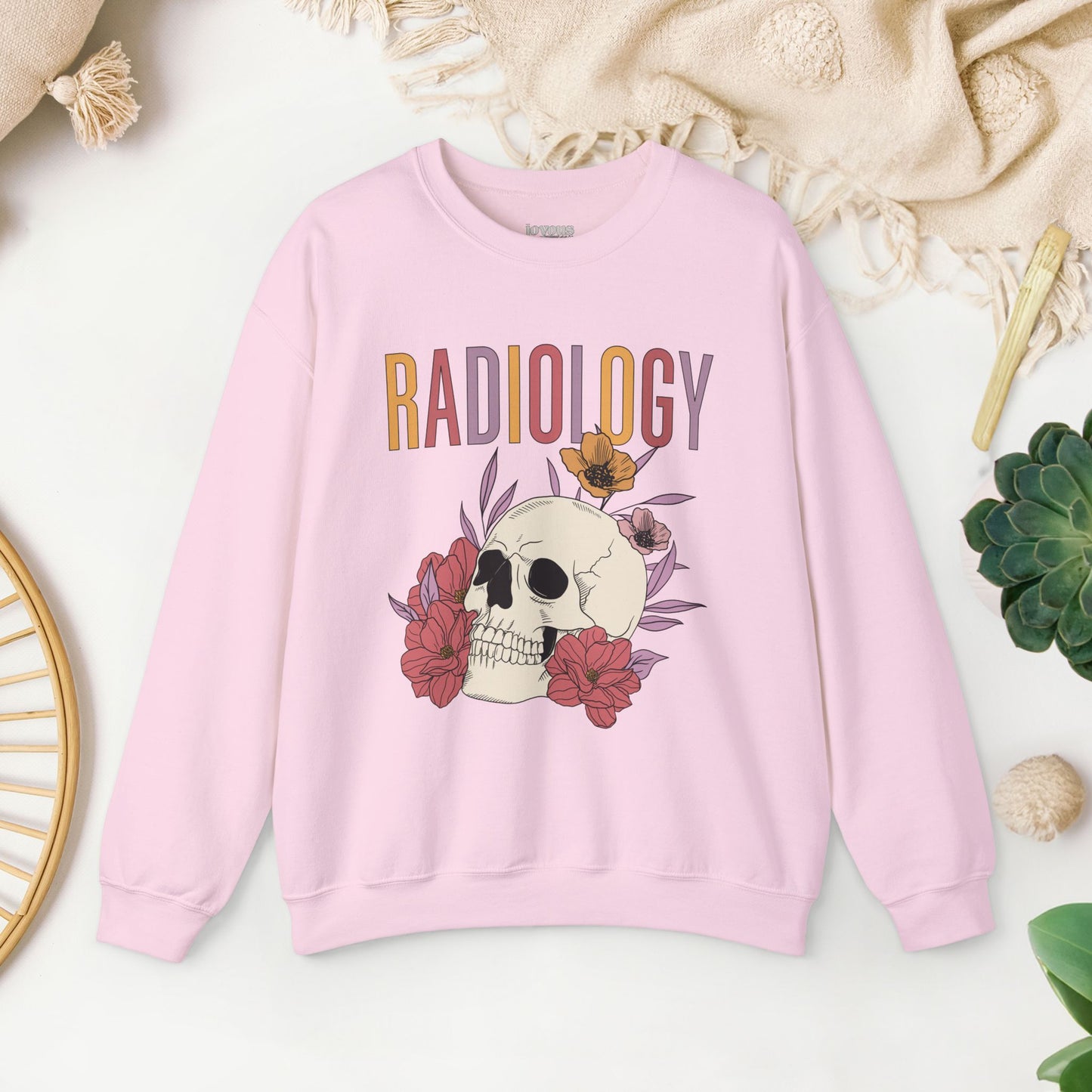 Flower Skull Radiology Sweatshirt for RAD Tech