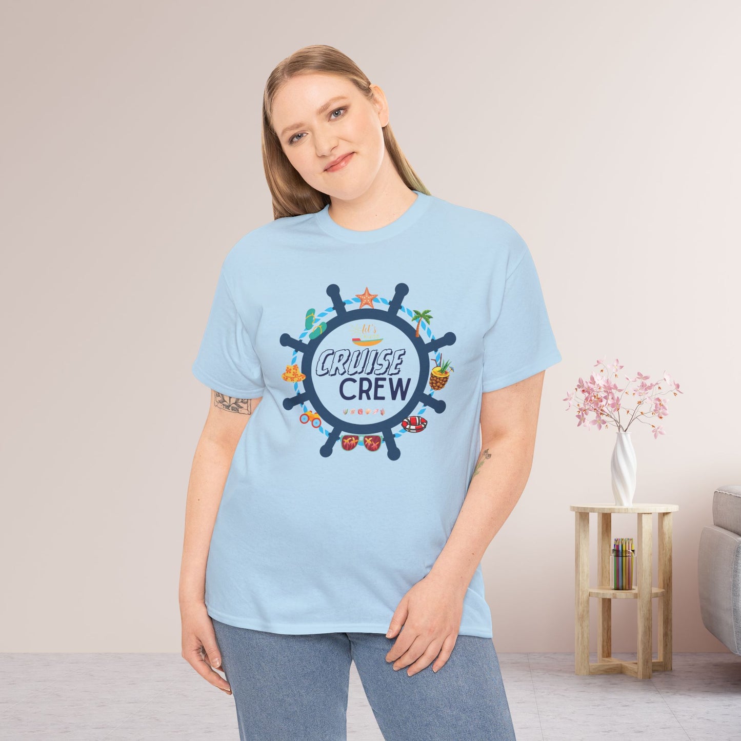 Matching Cruise Crew Shirt - Family Cruise Heavy Cotton Tee