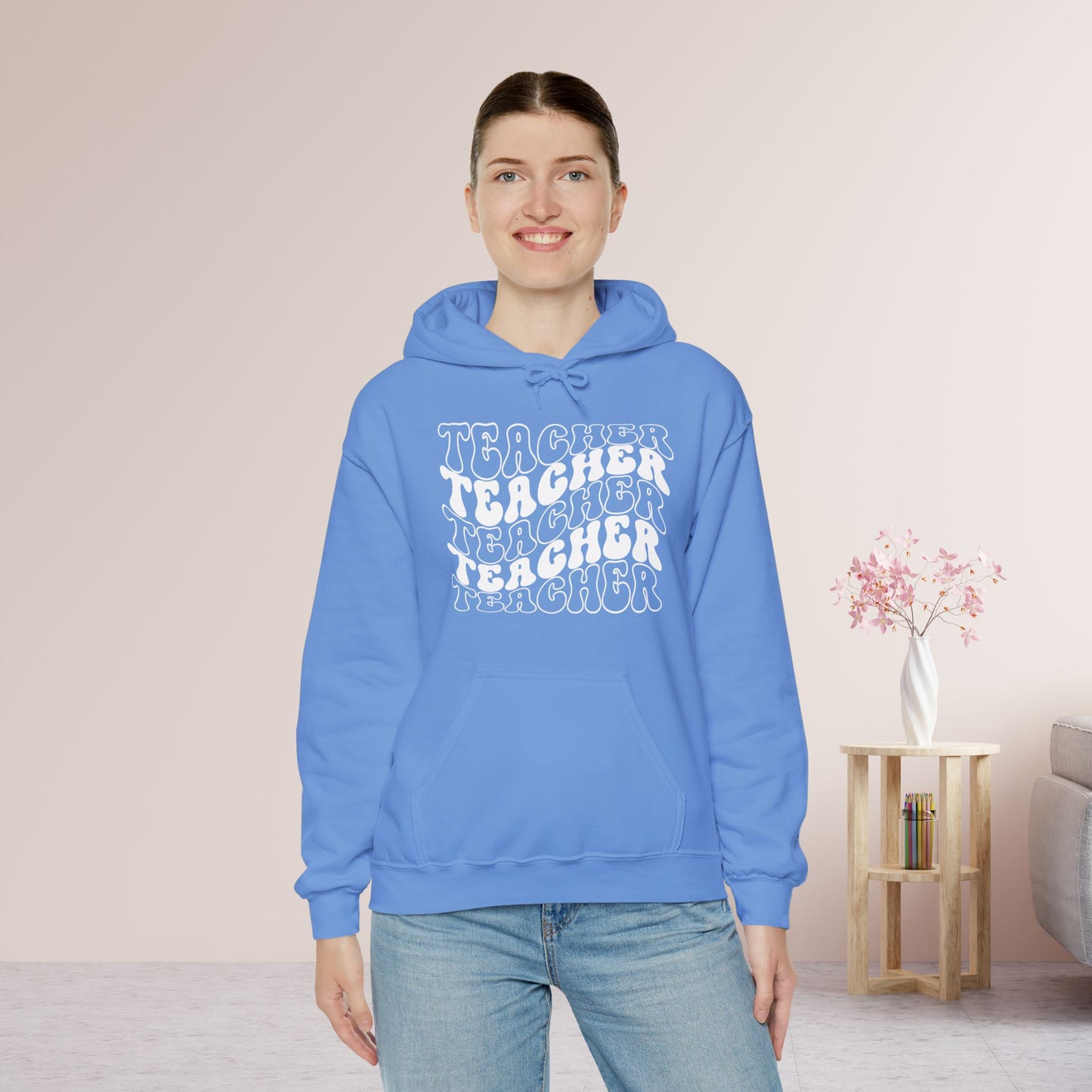 Groovy Unisex Teacher Hoodie for School Teachers