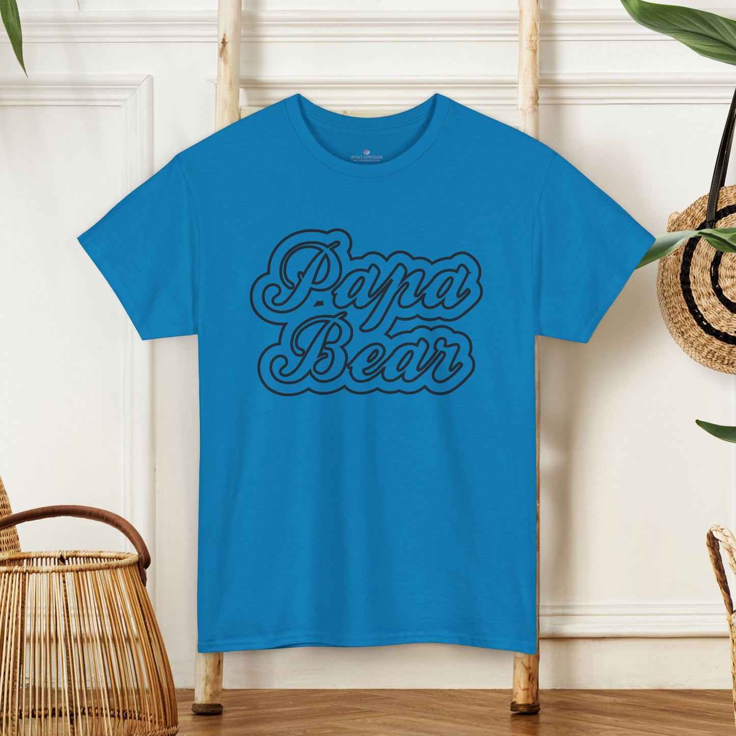 Papa Bear Heavy Cotton Tee - Gift for Dad for Father's Day