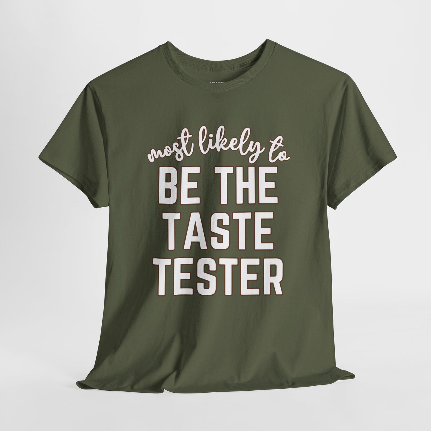 Funny Thanksgiving Shirt - Most Likely To Be the Taste Tester Heavy Cotton Tee