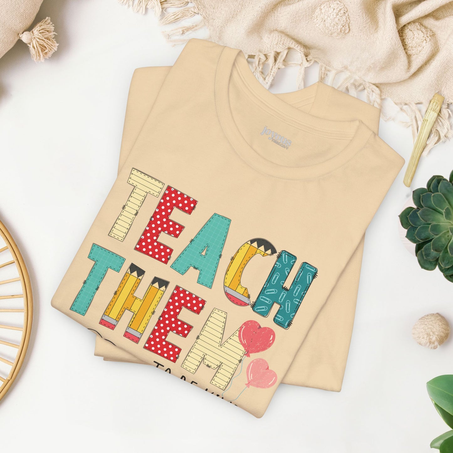 Teach Them to Be Kind Teacher Soft Cotton Tee