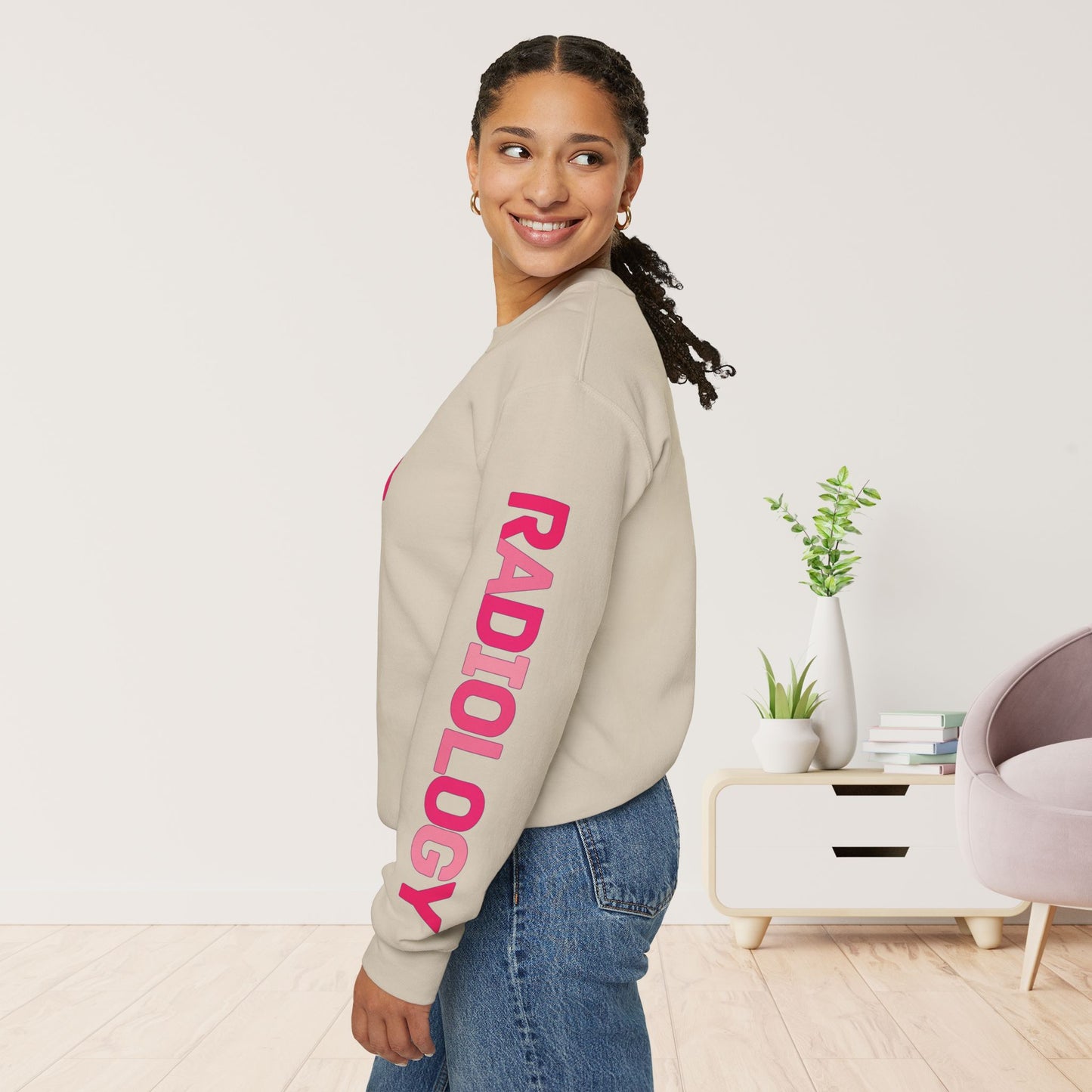 Trendy Pink Radiology Sweatshirt for RAD Technician