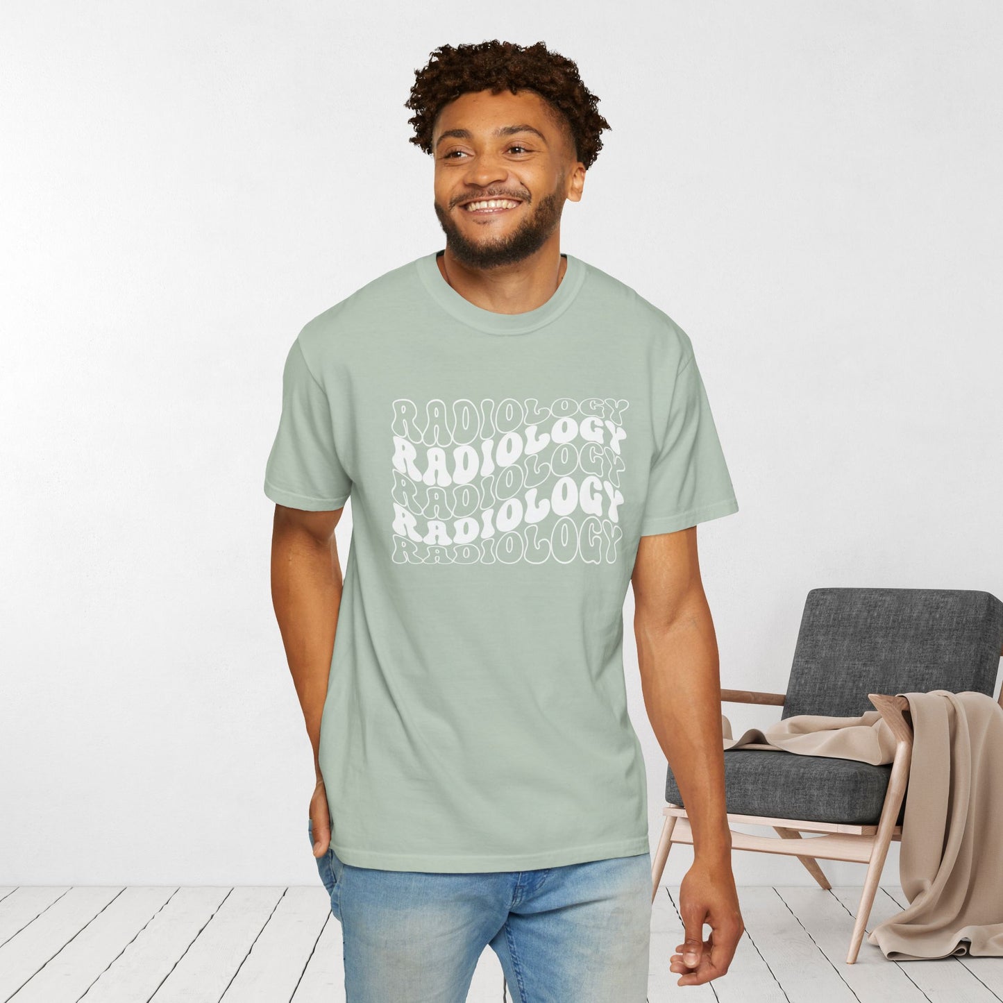 Groovy White Comfort Colors Radiology Tee