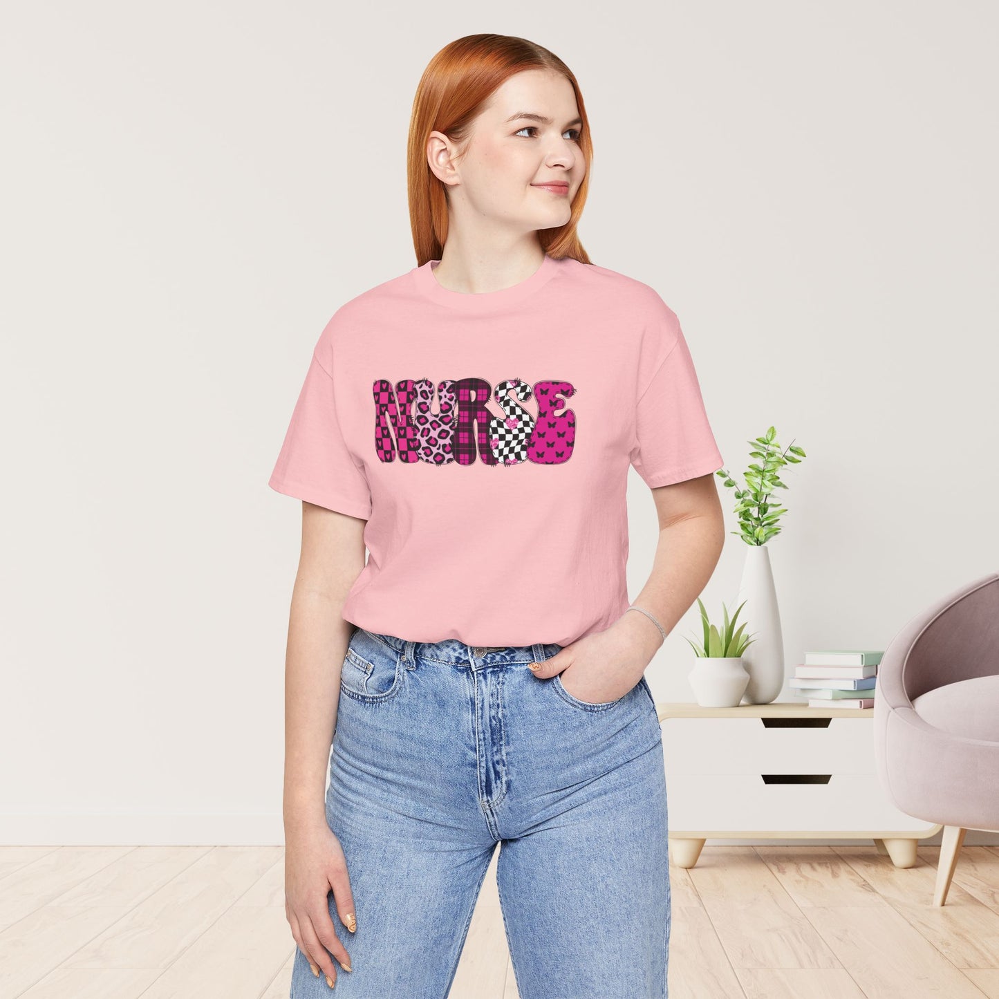 Groovy Font Nurse Shirt - Registered Nurse Soft Cotton Tee
