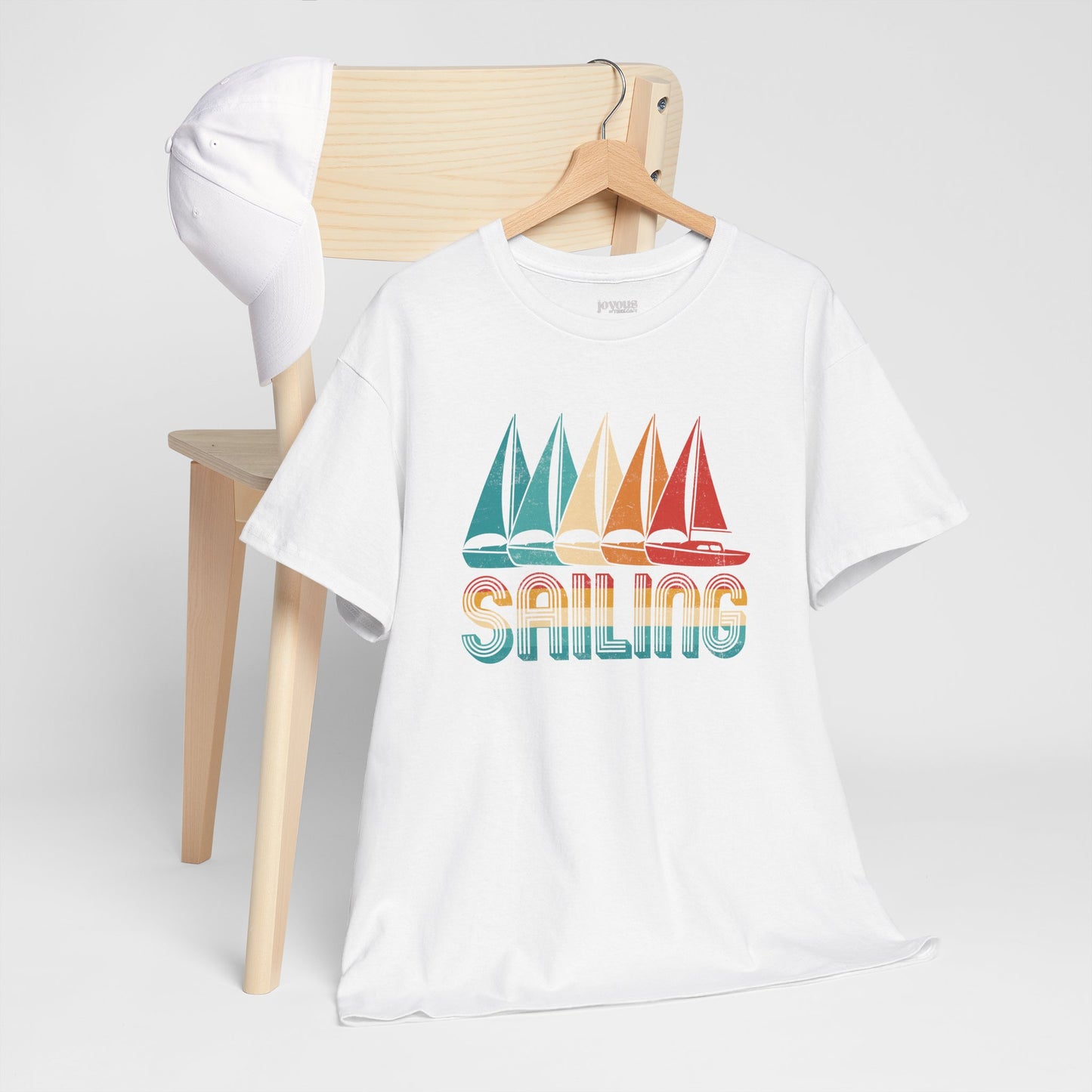 Vintage Sailing T-Shirt, - Unisex Sailing Heavy Cotton Tee