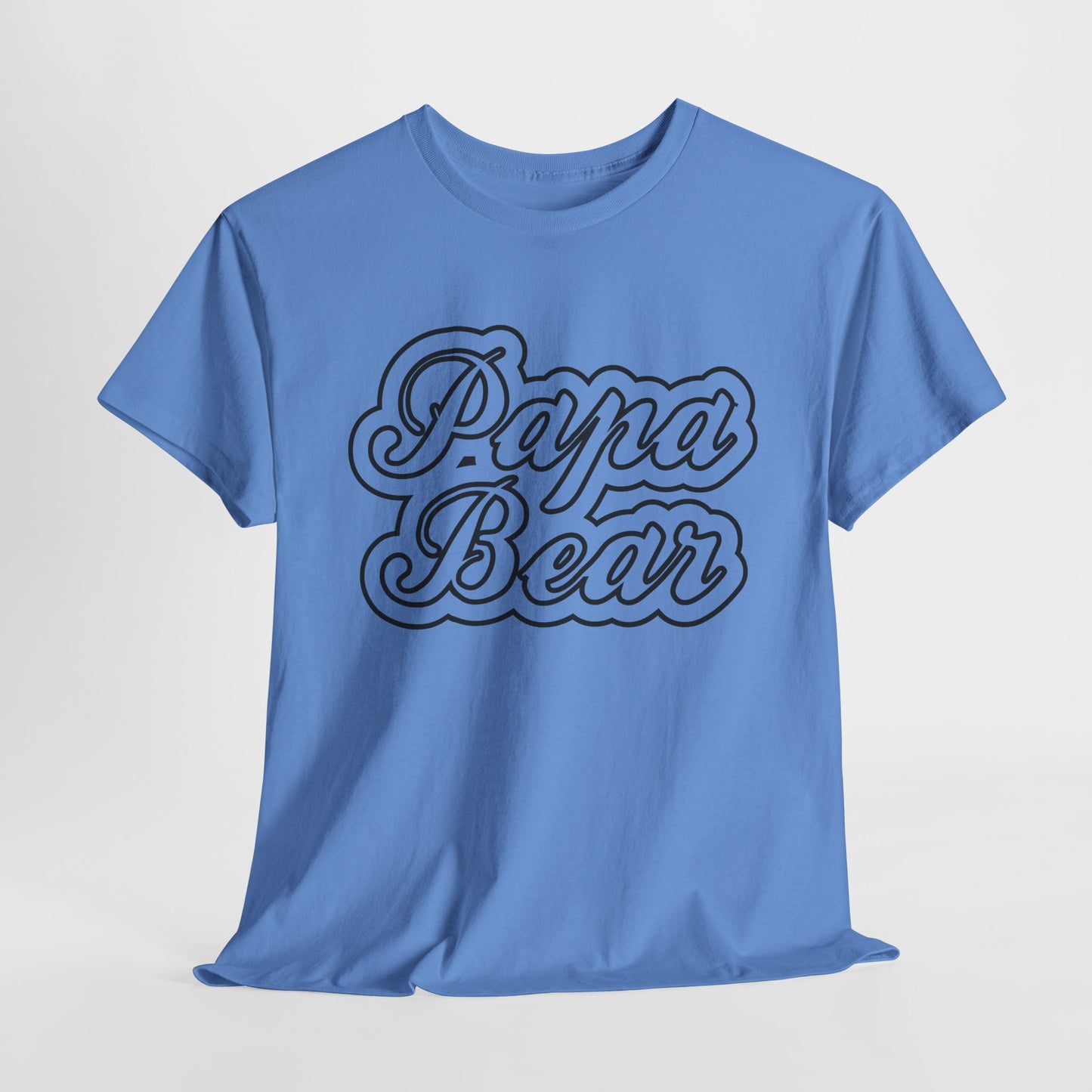 Papa Bear Heavy Cotton Tee - Gift for Dad for Father's Day