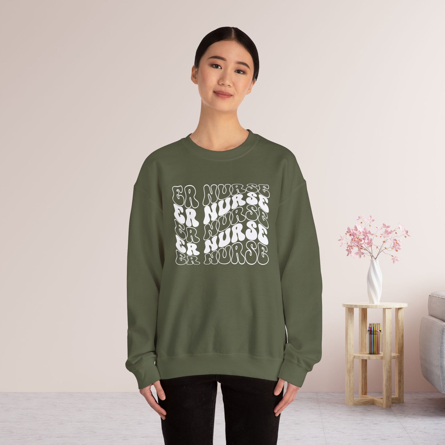 Groovy ER Nurse Sweatshirt - Emergency Nurse Pullover