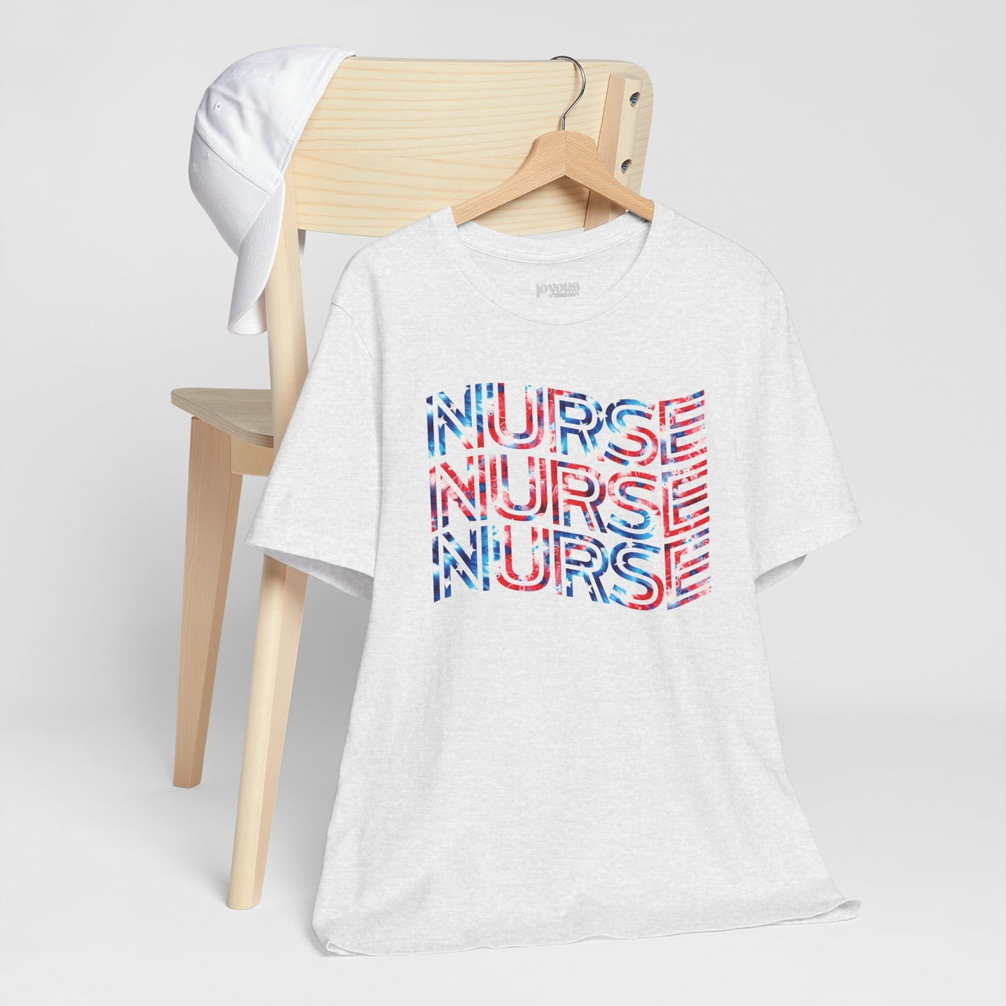 Wavy Patriotic Nurse Shirt - 4th of July Nurse Soft Cotton Tee