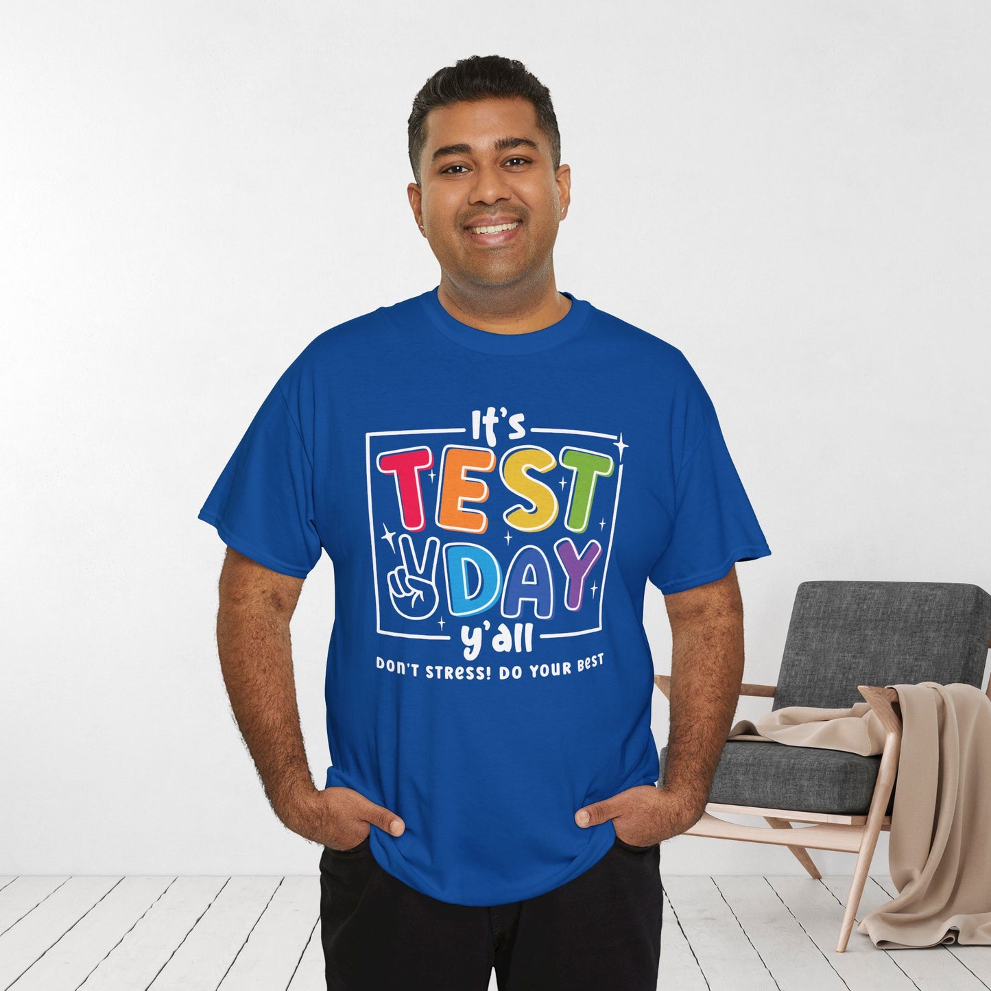 It's Test Day Y'all Teacher Shirt - Back to School Heavy Cotton Tee