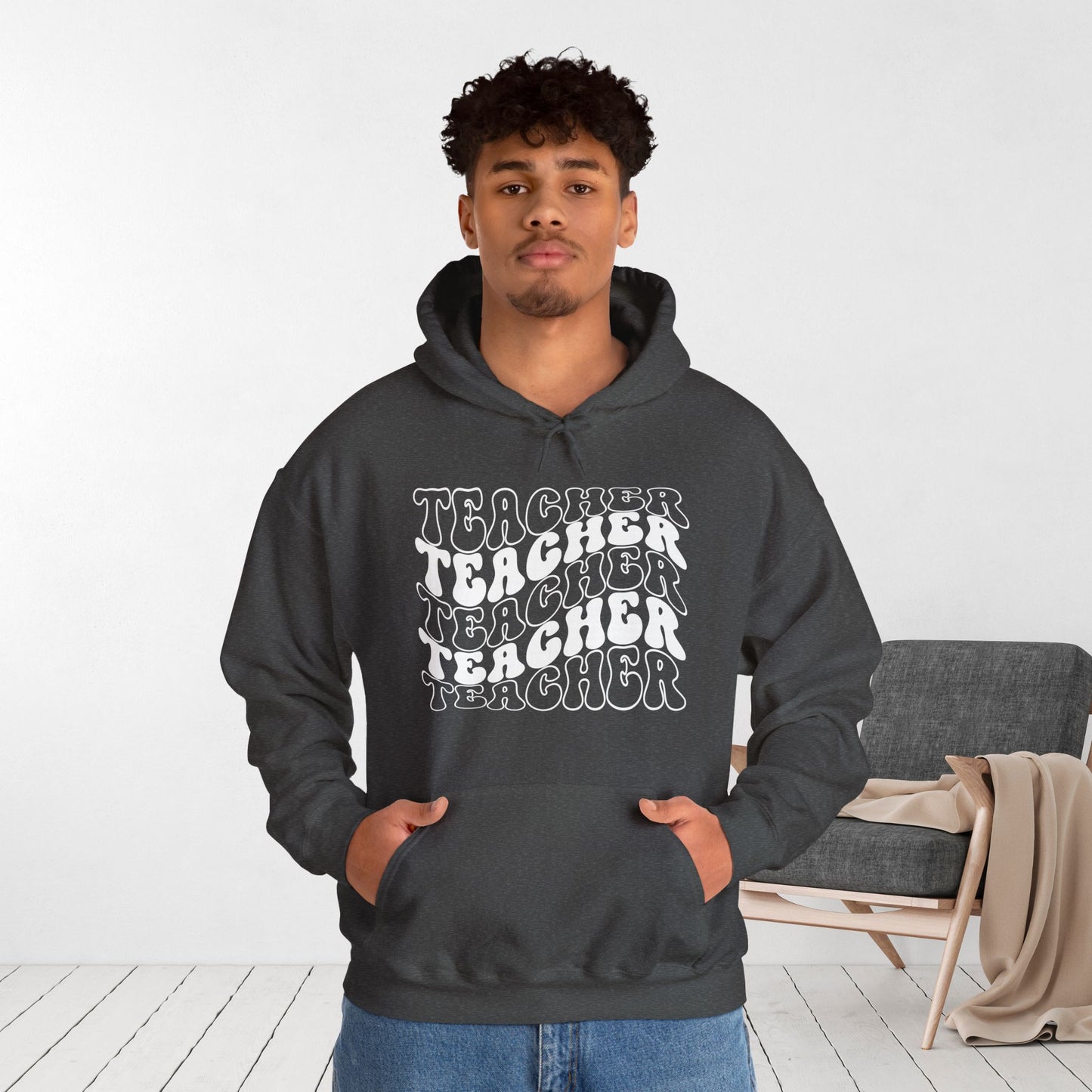 Groovy Unisex Teacher Hoodie for School Teachers