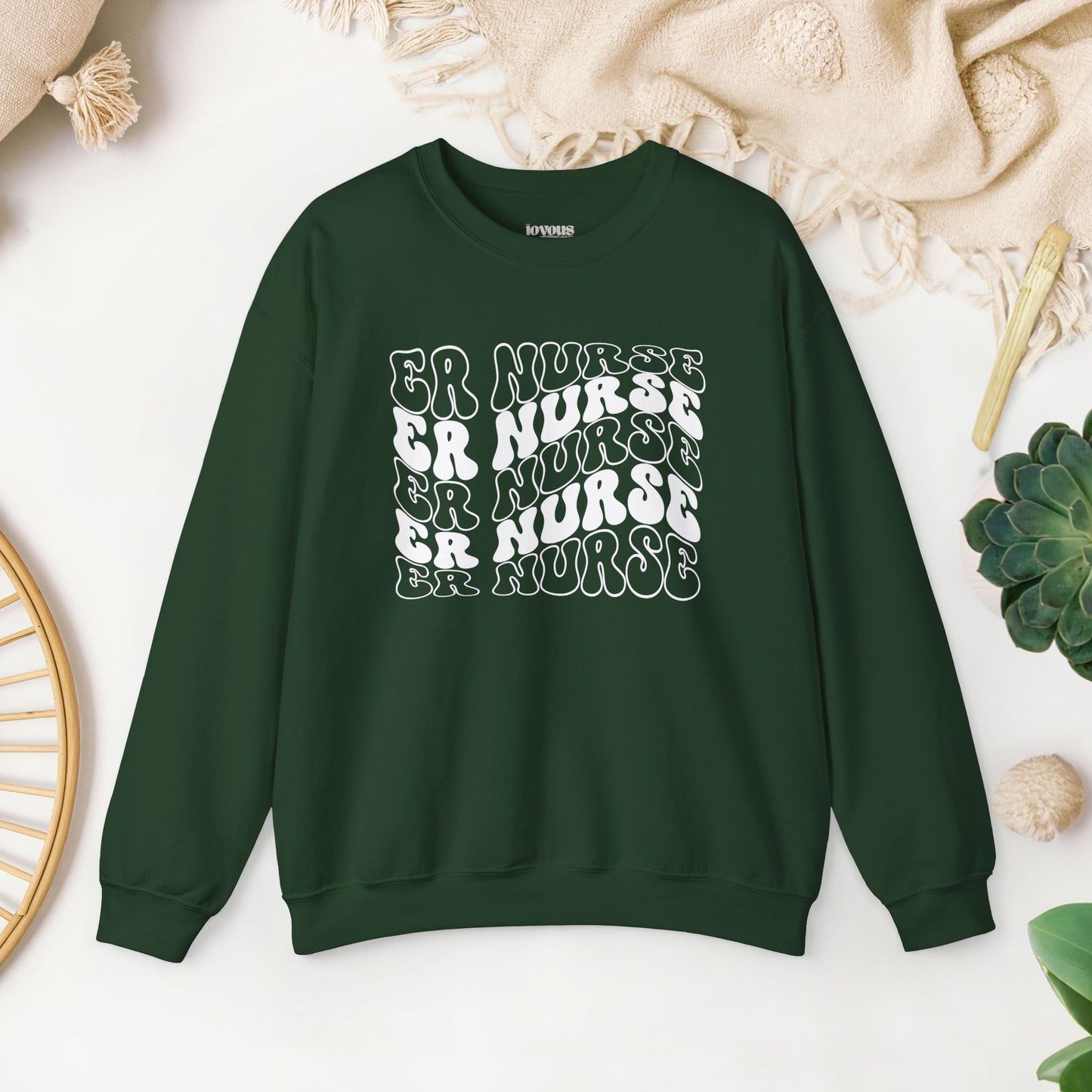 Groovy ER Nurse Sweatshirt - Emergency Nurse Pullover