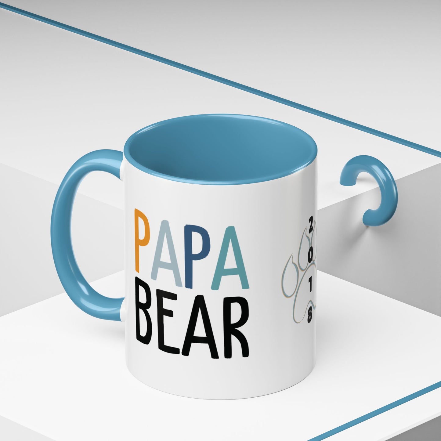 Personalized Papa Bear Coffee Mug with Kids Names - Custom Dad Gifts for Father's Day