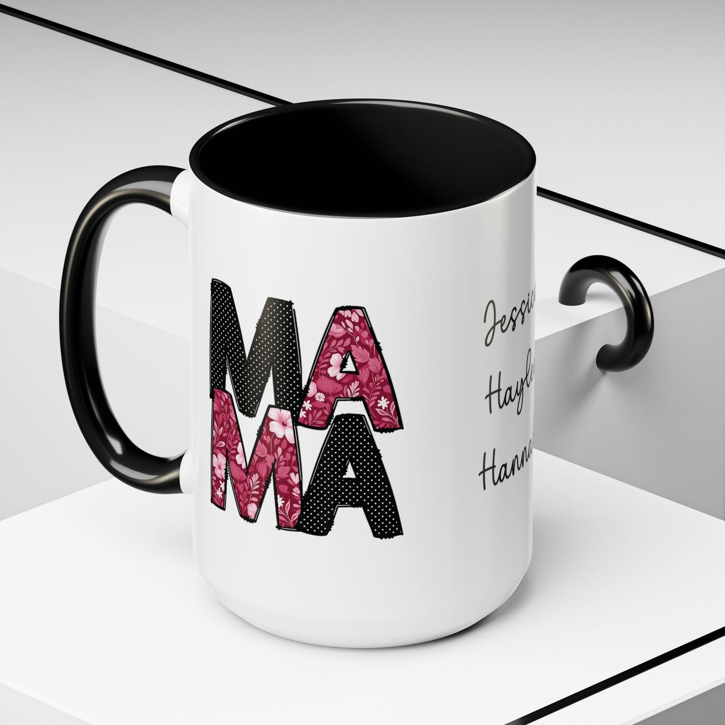 Personalized Mama Coffee Mug with Kids Names - Custom Mom Gifts for Mother's Day