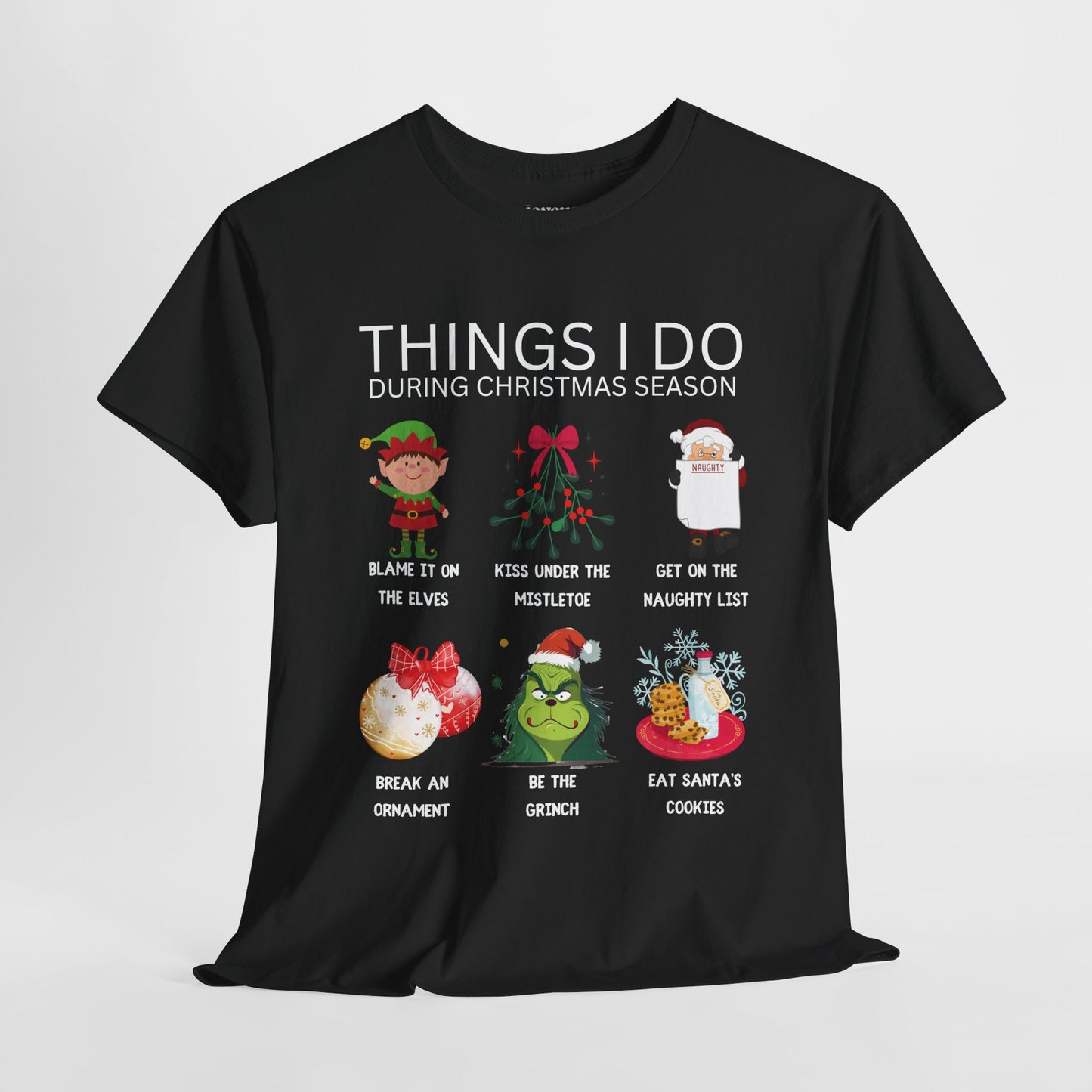 Things I Do Funny Christmas Heavy Cotton Tee