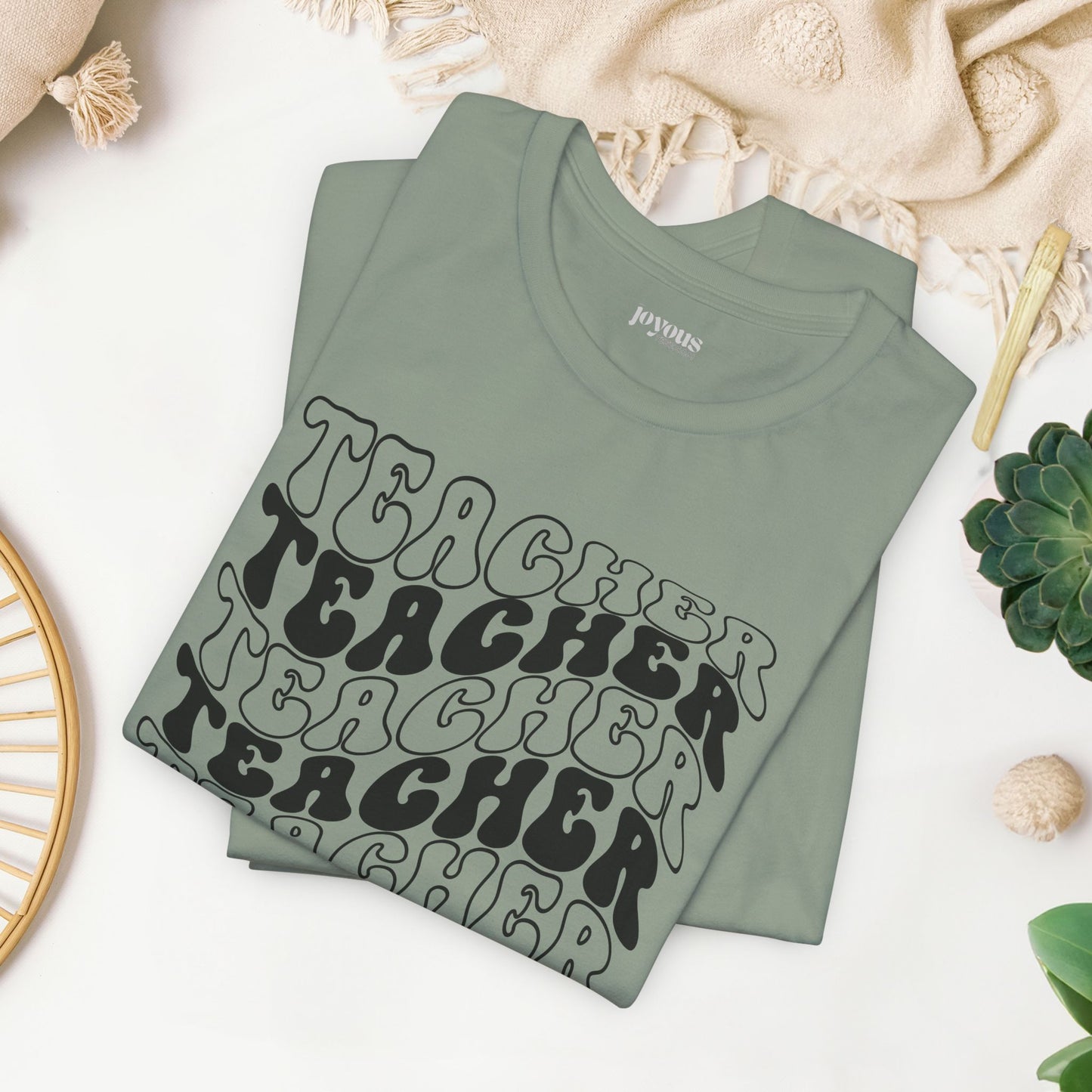 Trendy Groovy Teacher Soft Cotton Tee