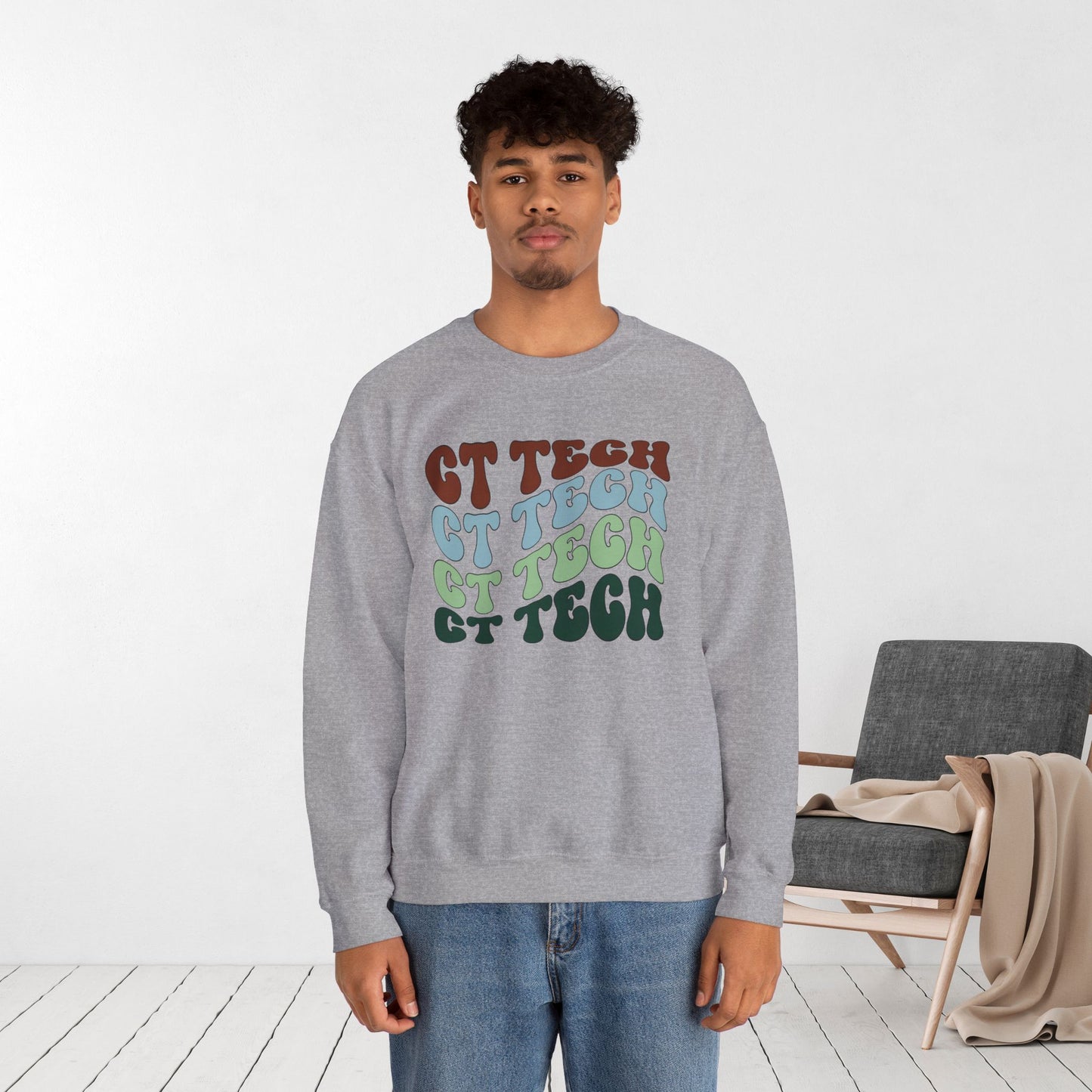 Groovy Colorful CT Tech Sweatshirt - CT Technologist Sweater