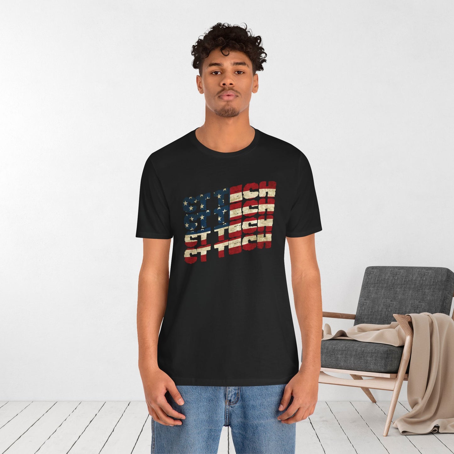 USA Flag CT Tech Shirt -  4th of July CT Technologist Soft Cotton Tee