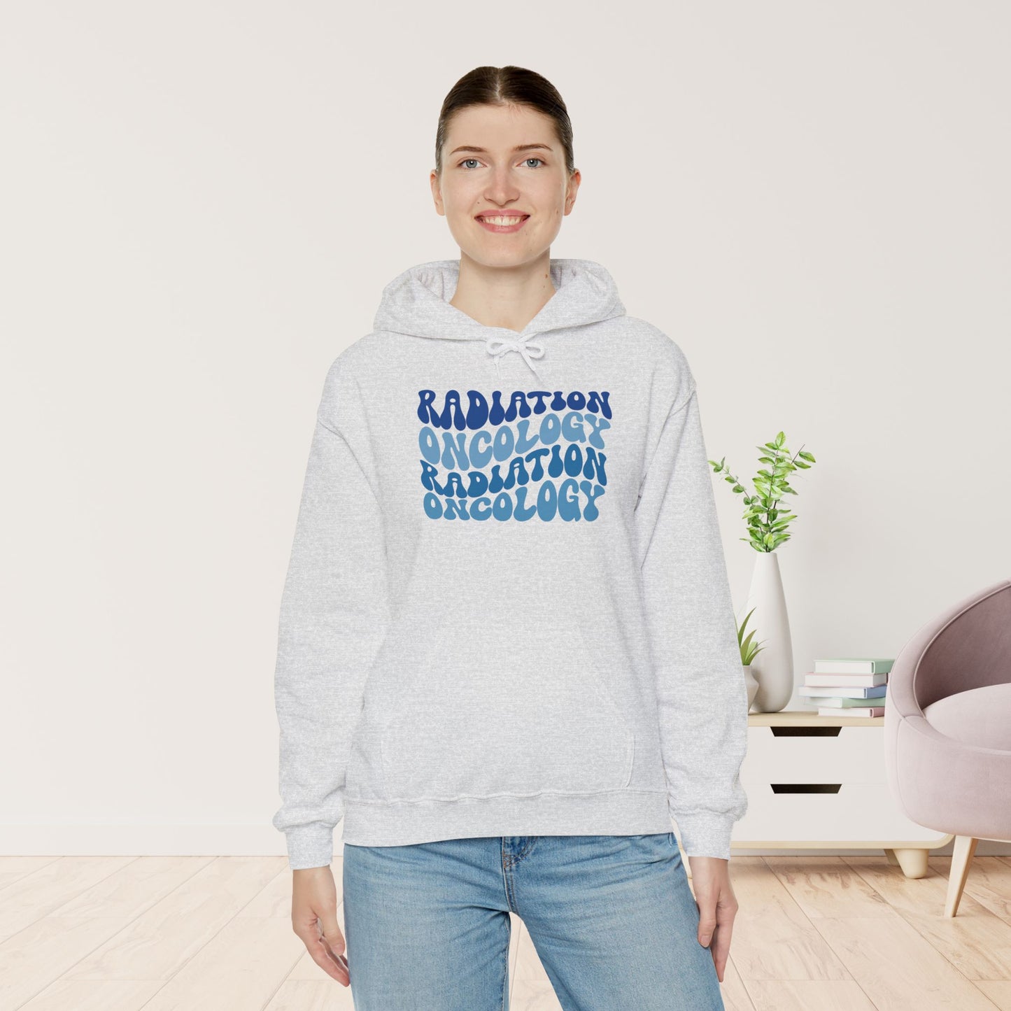 Blue Groovy Radiation Oncology Hoodie