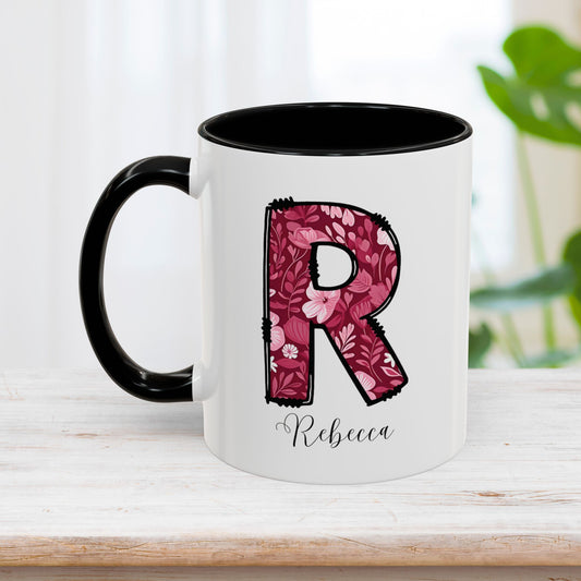 Custom Name Initial Letter Mug - Personalized Gifts A-Z