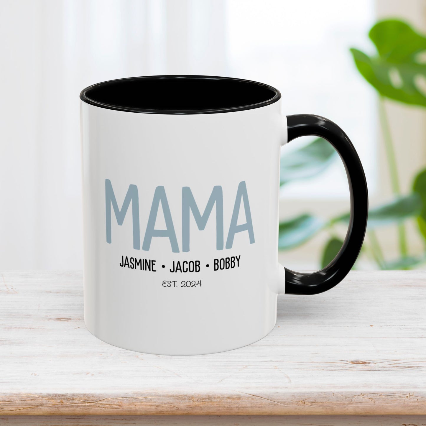 Personalized Mama Coffee Mug with Kids Names - Custom Mom Gifts for Mother's Day