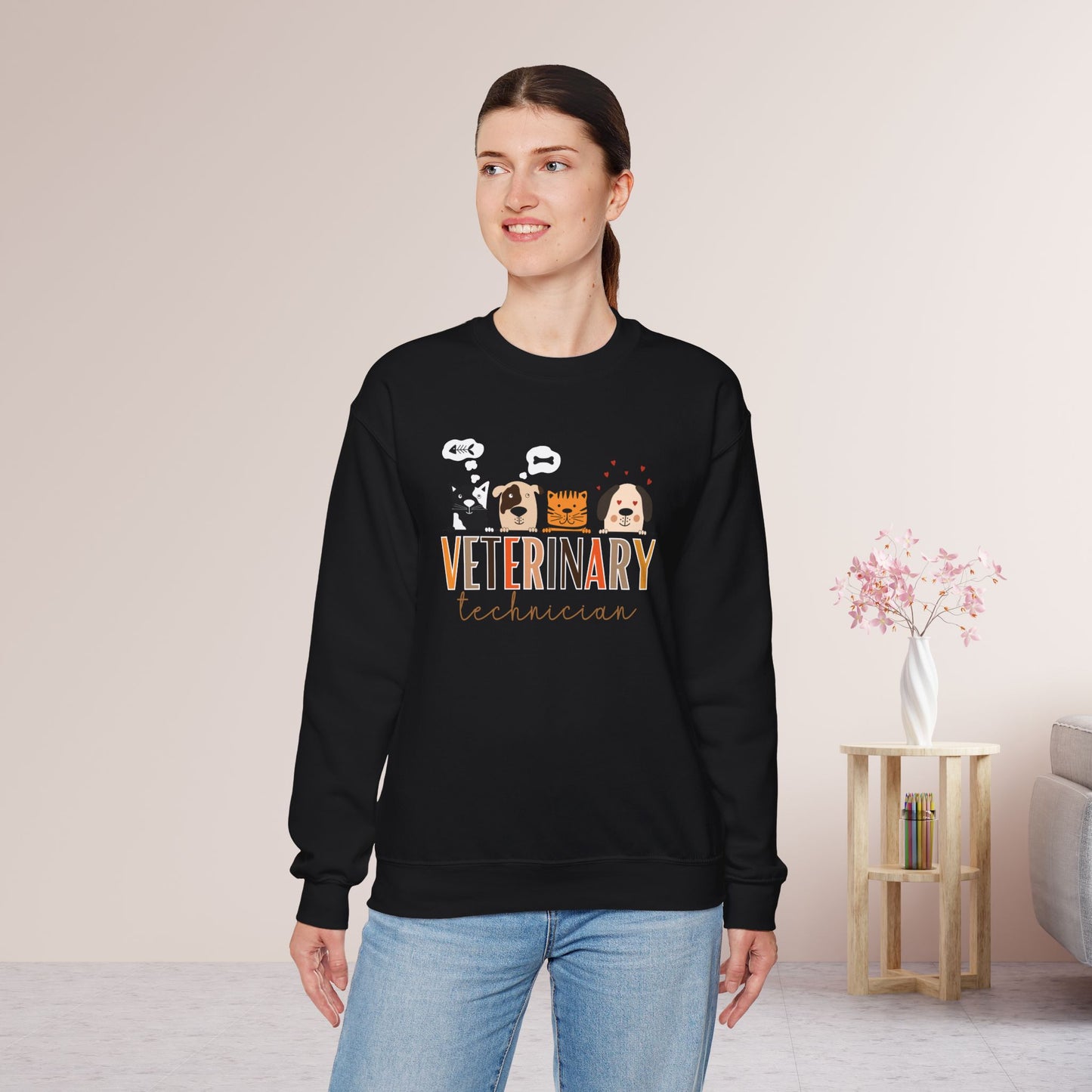 Veterinary Technician Crewneck Sweatshirt for VET Tech