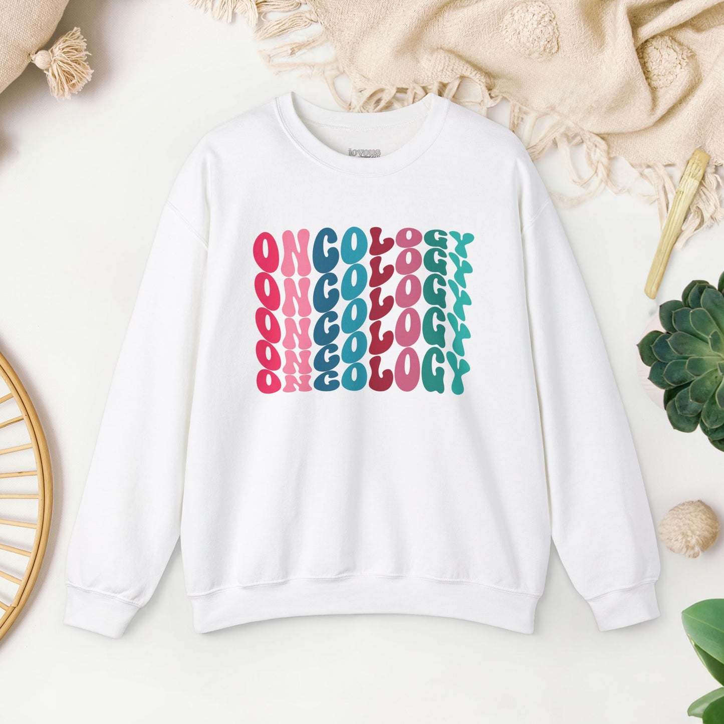 Colorful Groovy Colorful Oncology Sweatshirt