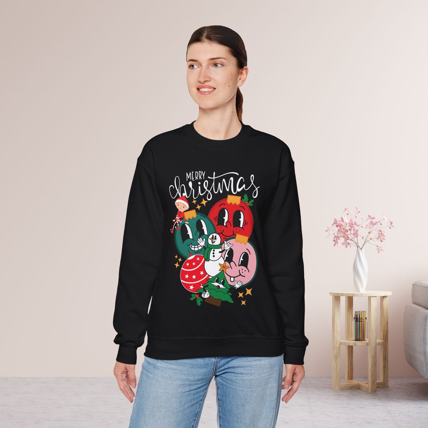 Trendy Christmas Ornament Sweatshirt - Christmas Crewneck Pullover